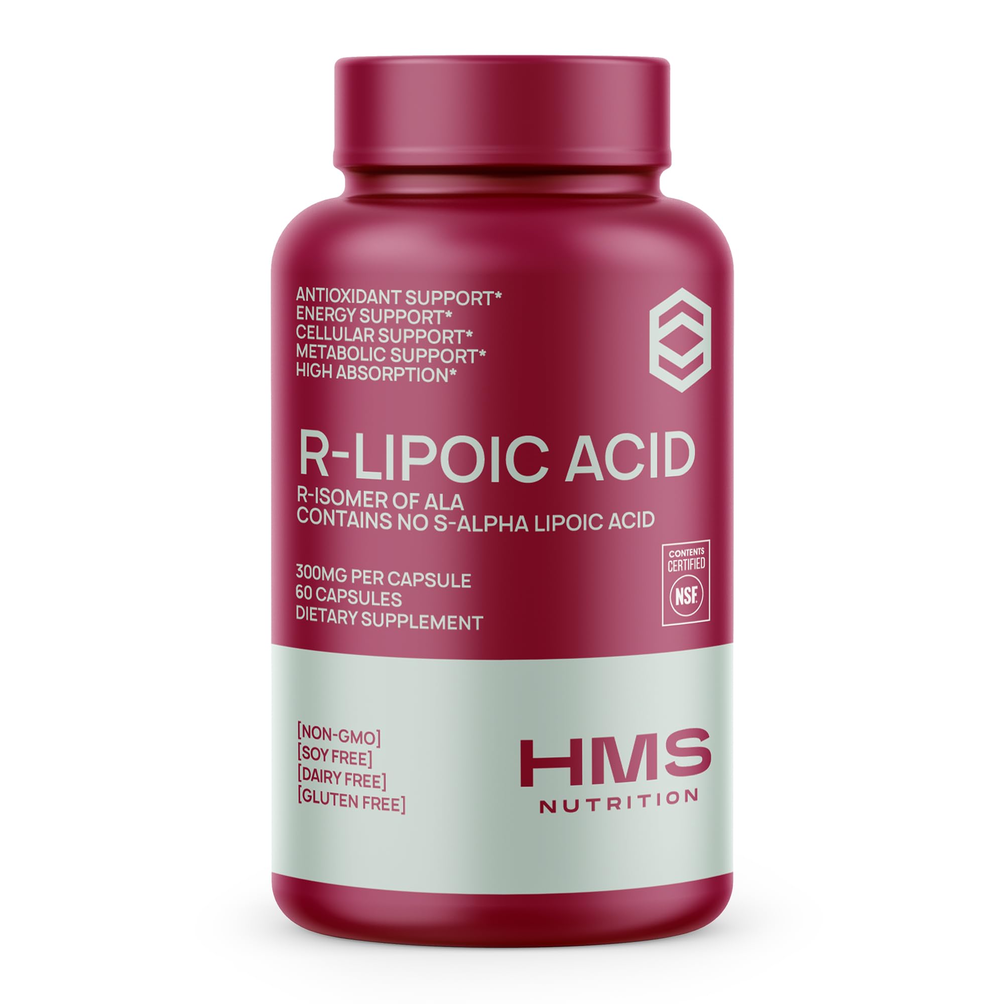 Foto 2 pulgar | Suplemento De Ácido R-lipoico Estabilizado De Hms Nutrition 300 Mg - Venta Internacional.