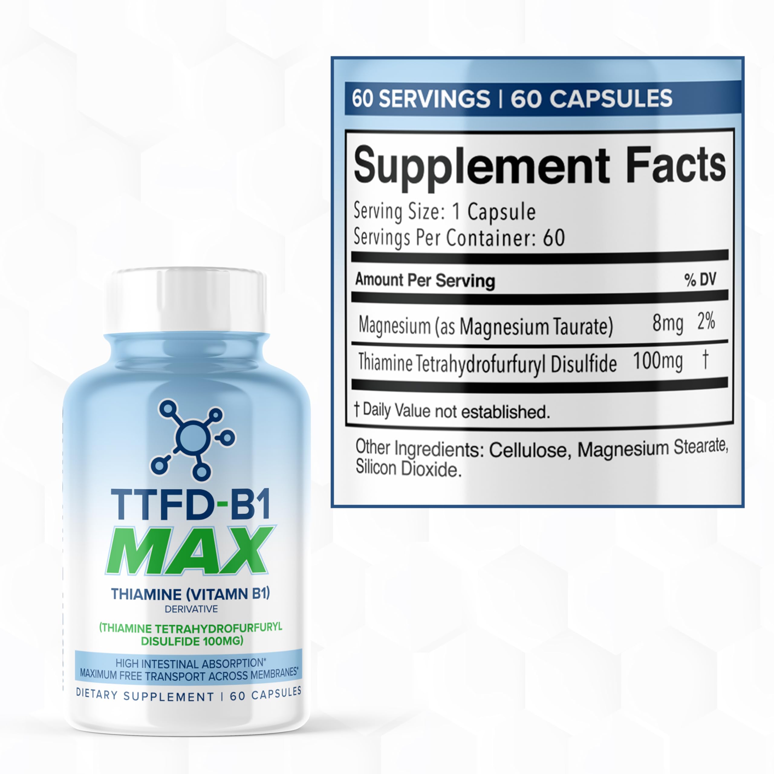 Foto 2 | Suplemento Maxlife Naturals Ttfd De Tiamina B1 60 Cápsulas - Venta Internacional.