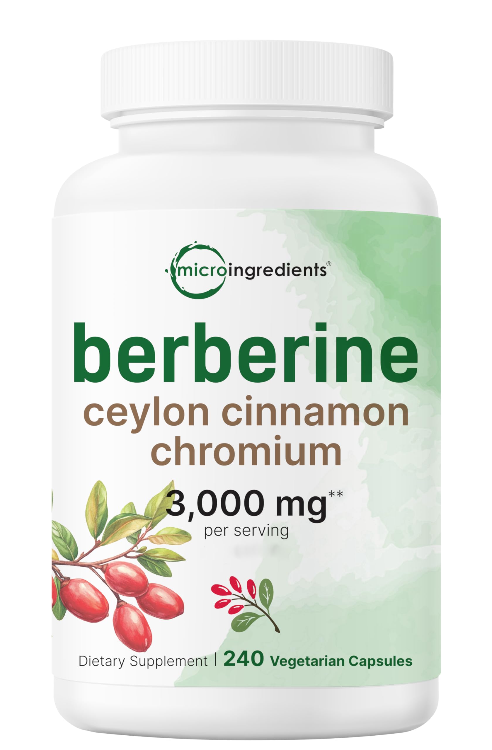Foto 2 pulgar | Suplemento De Microingredientes: Berberina Con Canela De Ceilán  240 Cápsulas - Venta Internacional.