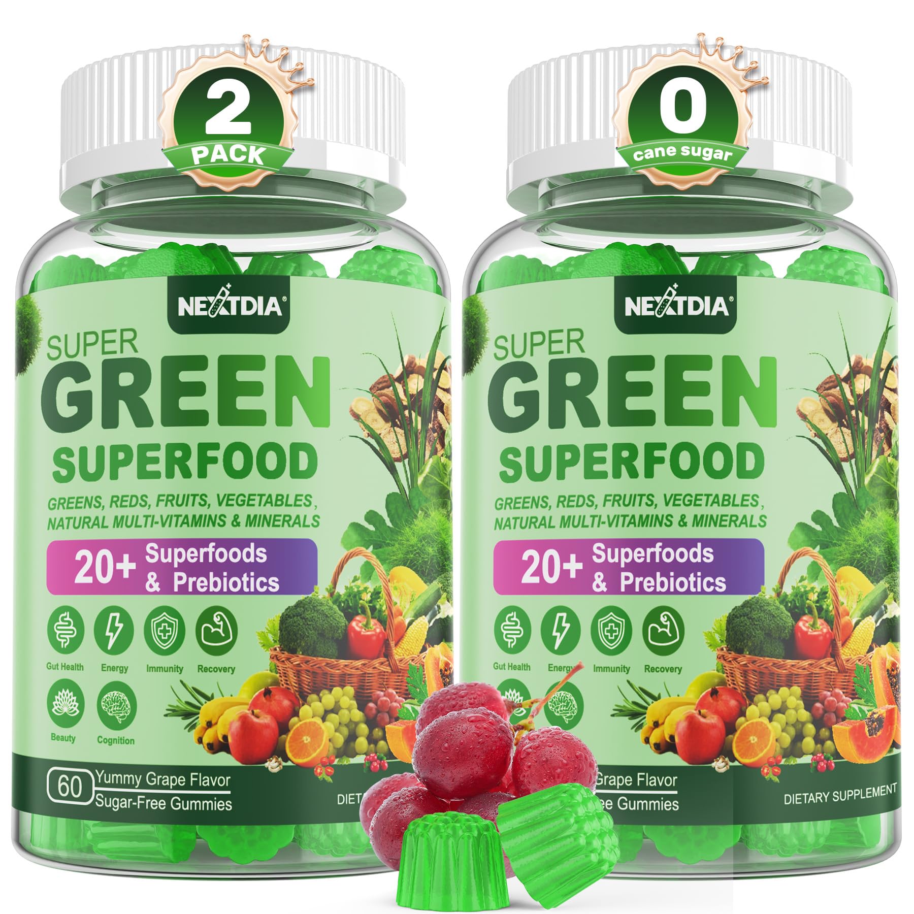 Foto 2 pulgar | Suplemento Nextdia Super Greens Gomies 120 Unidades - Venta Internacional.
