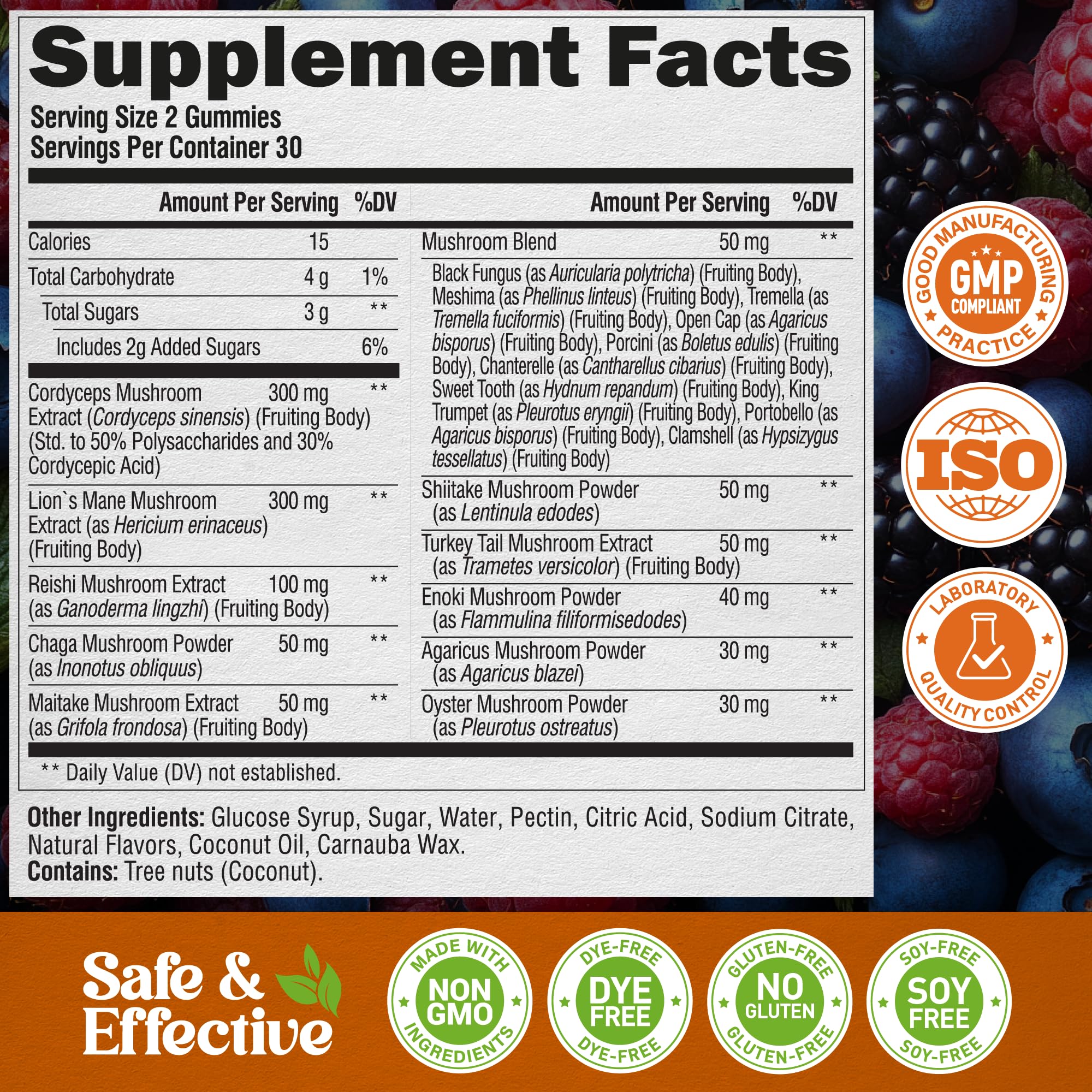 Foto 8 pulgar | Suplemento Nutraharmony Mushroom Gummies 1050 Mg 60 Unidades - Venta Internacional.