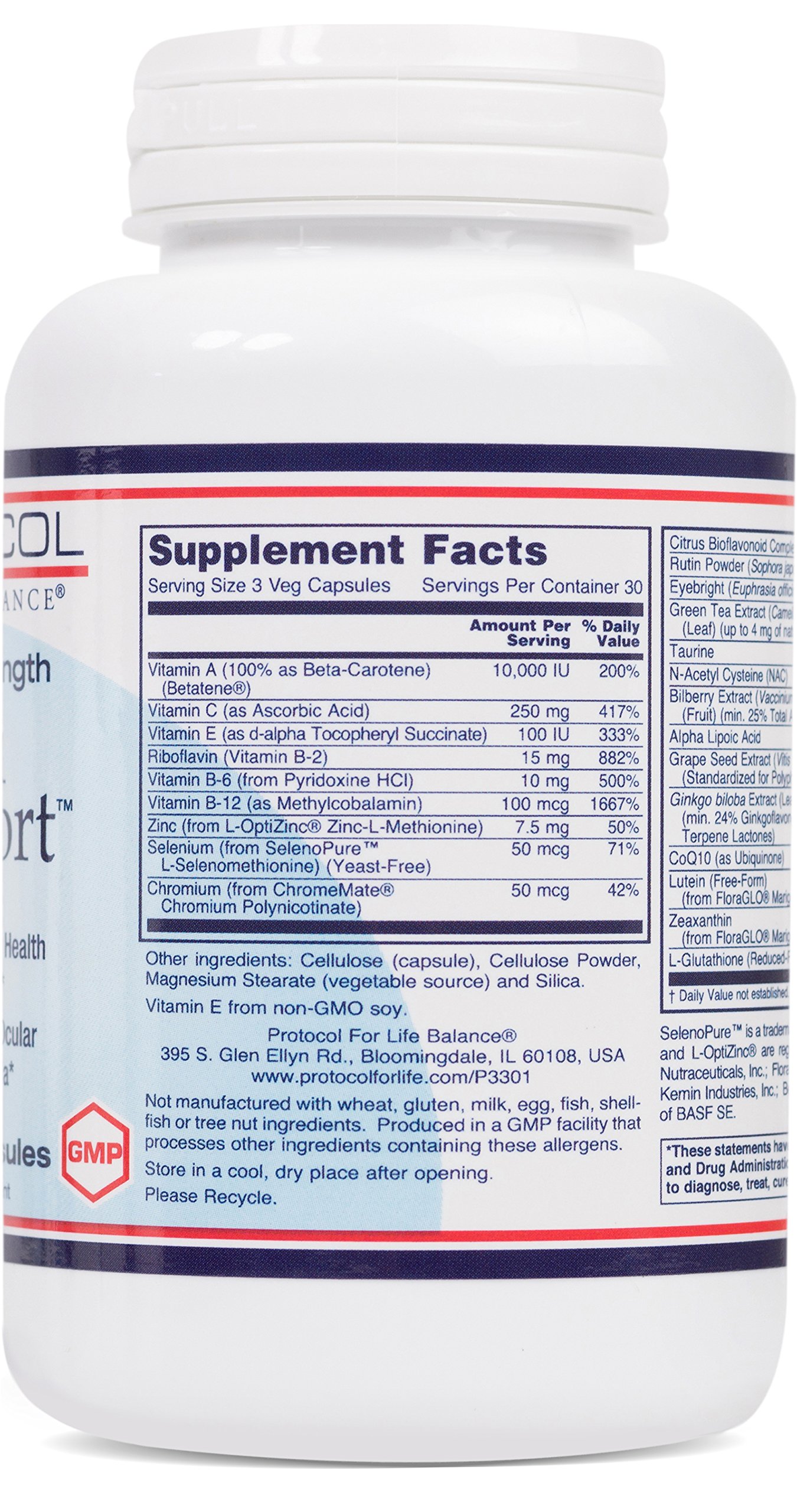 Foto 3 pulgar | Suplementos Protocol for Life Balance Ocu Support 90 Cápsulas - Venta Internacional
