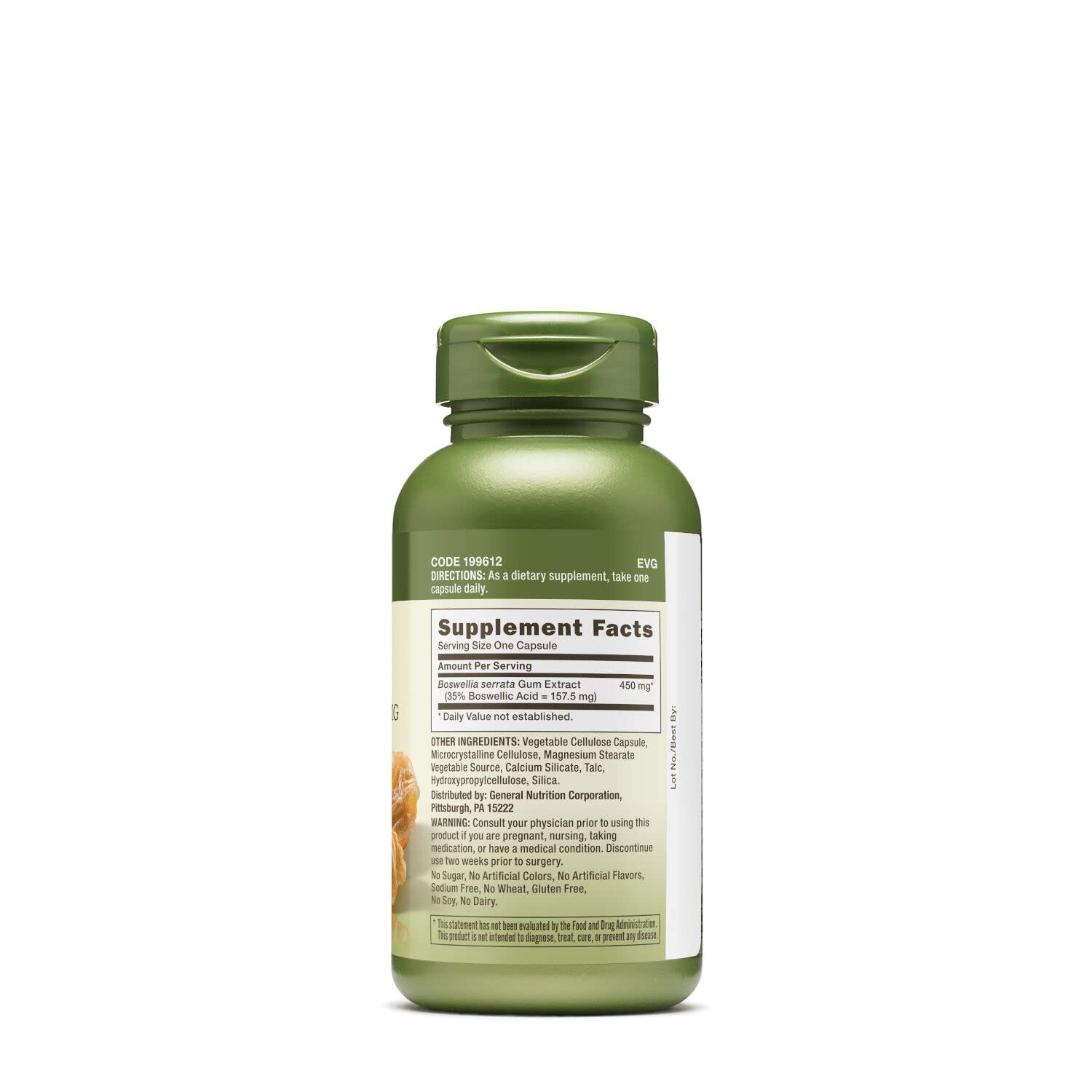 Foto 2 | Suplemento De Extracto De Boswellia Gnc Herbal Plus 450 Mg 100 Comprimidos - Venta Internacional.