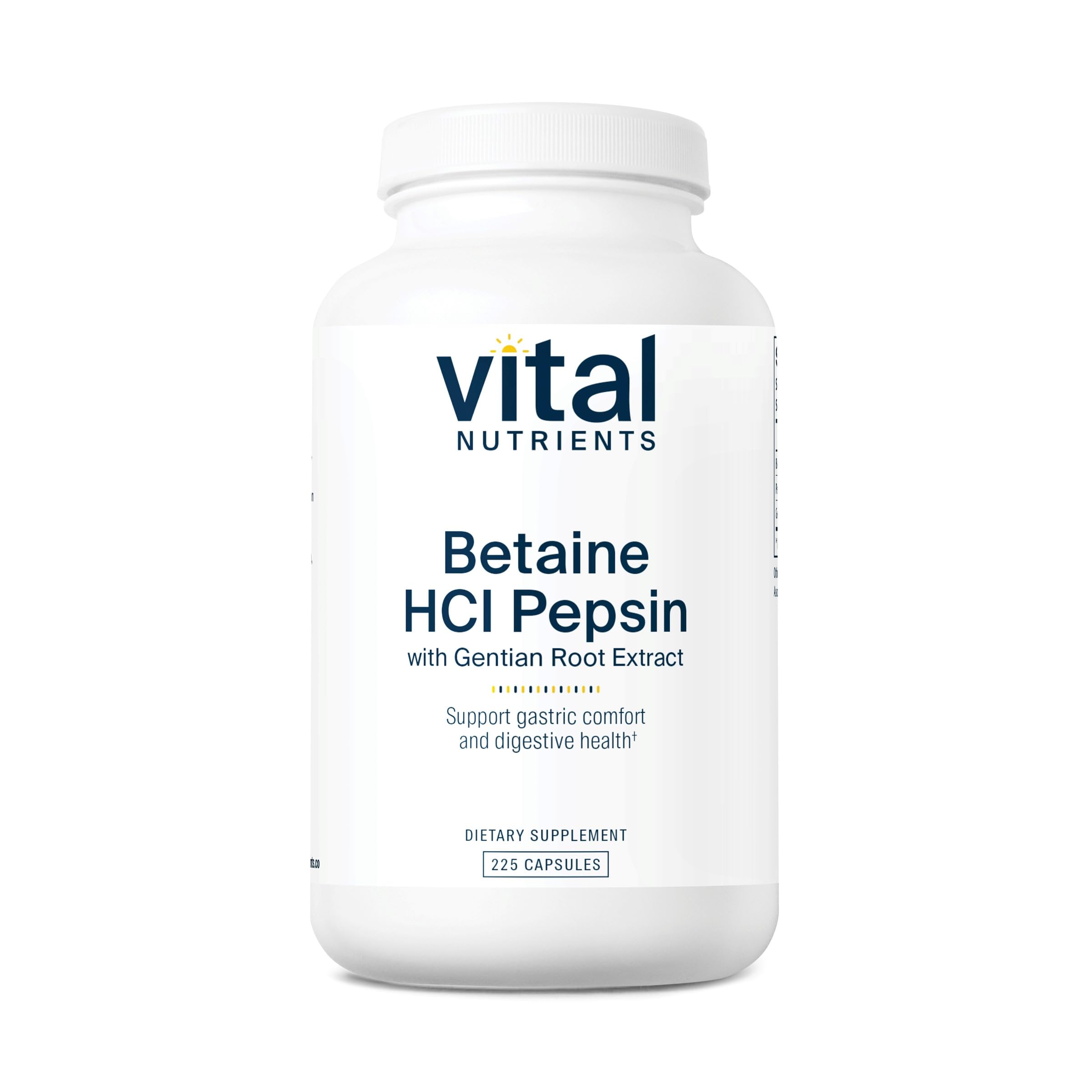 Foto 1 | Suplemento Vital Nutrients  Betaína Hcl y Pepsina  225 Cápsulas - Venta Internacional