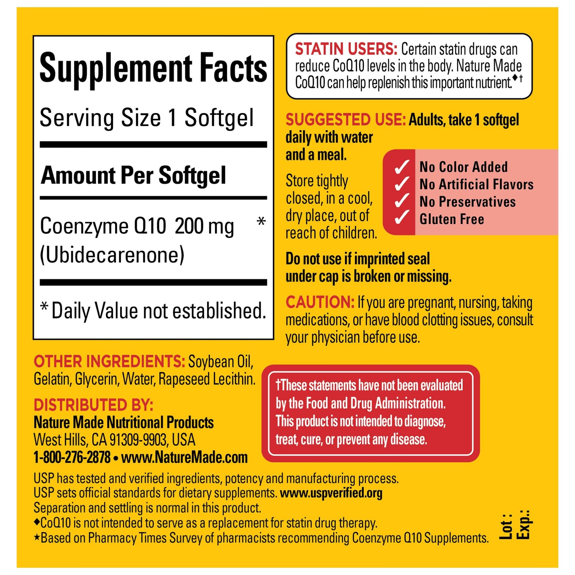 Foto 6 pulgar | Suplemento Nature Made De Coq10 De 200 Mg Para La Salud Del Corazón  40 Cápsulas Blandas - Venta Internacional.