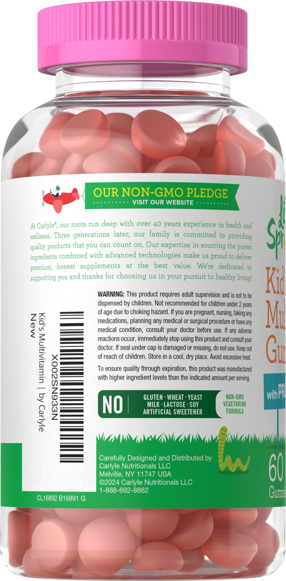 Foto 3 | Gomitas Multivitamínicas Carlyle Kids Con Probióticos 60 Masticables - Venta Internacional.
