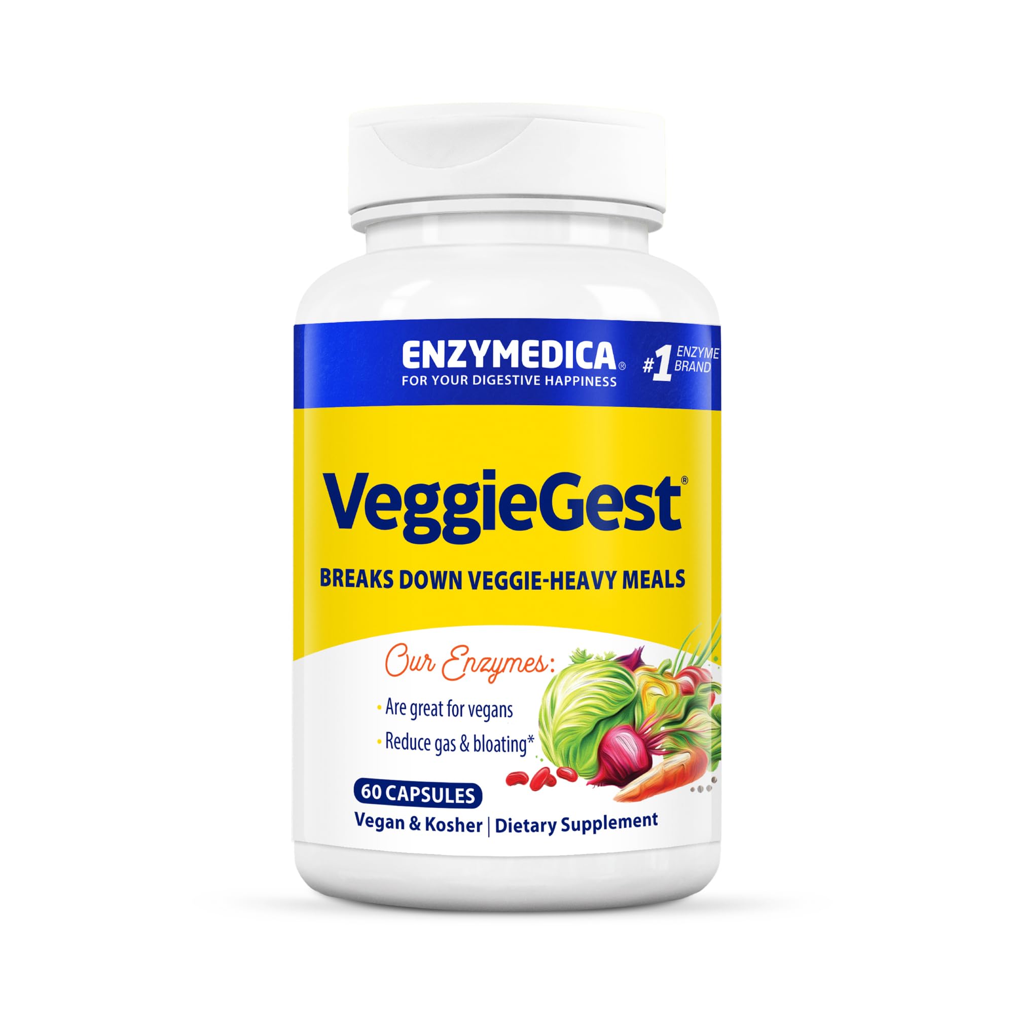 Foto 2 pulgar | Enzimas Digestivas Enzymedica VeggieGest 60 cápsulas -  Venta Internacional