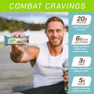 Foto 3 | Barra de Proteína Muscle Pharm Combat Ready Sabor Rollo de Canela 4 Barras - Venta Internacional