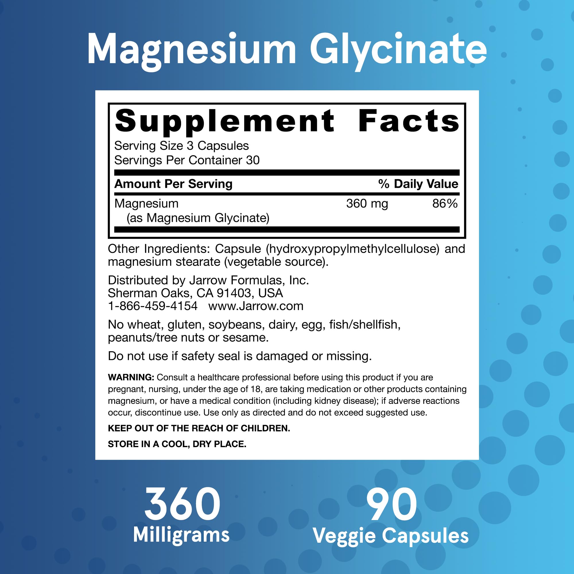 Foto 5 | Suplemento Jarrow Formulas de Glicinato de Magnesio 90 Cápsulas - Venta Internacional