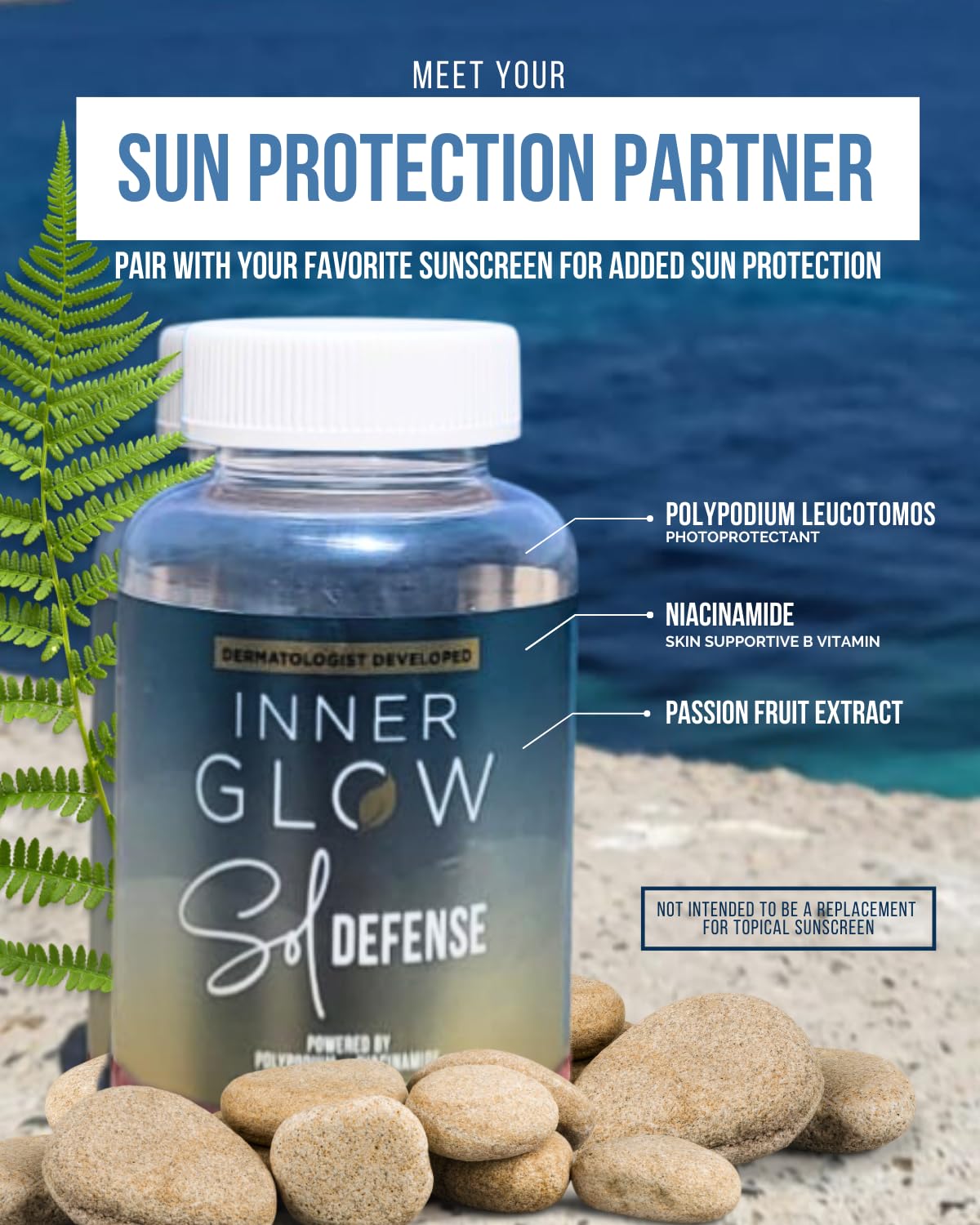 Foto 5 pulgar | Suplemento Inner Glow Sol Defense Gummies Skin Resilience - Venta Internacional.
