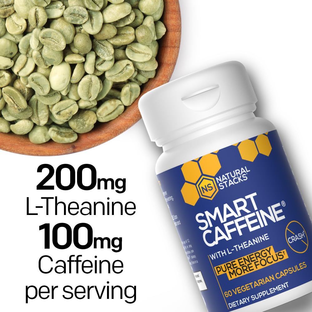 Foto 4 pulgar | Suplemento Natural Stacks Smart Cafeine 100 mg + L-Teanina 200 mg 60 cápsulas - Venta Internacional