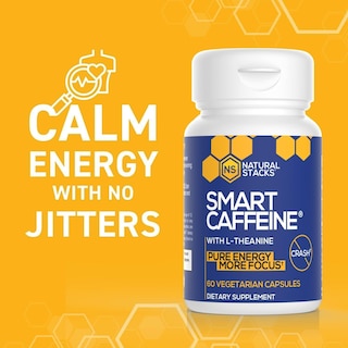 Foto 4 | Suplemento Natural Stacks Smart Cafeine 100 mg + L-Teanina 200 mg 60 cápsulas - Venta Internacional