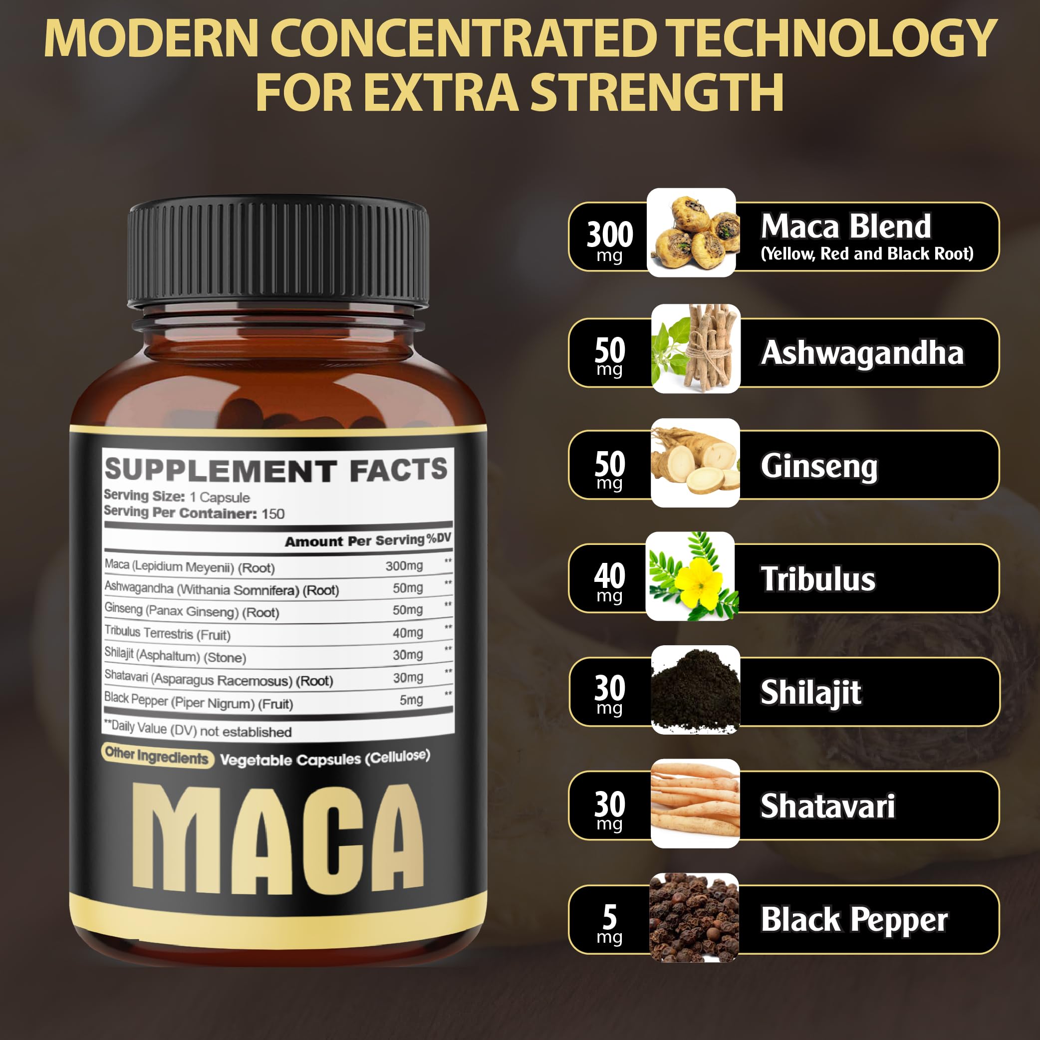 Foto 3 pulgar | Raíz de Maca Agobi 150 Cápsulas-Venta Internacional