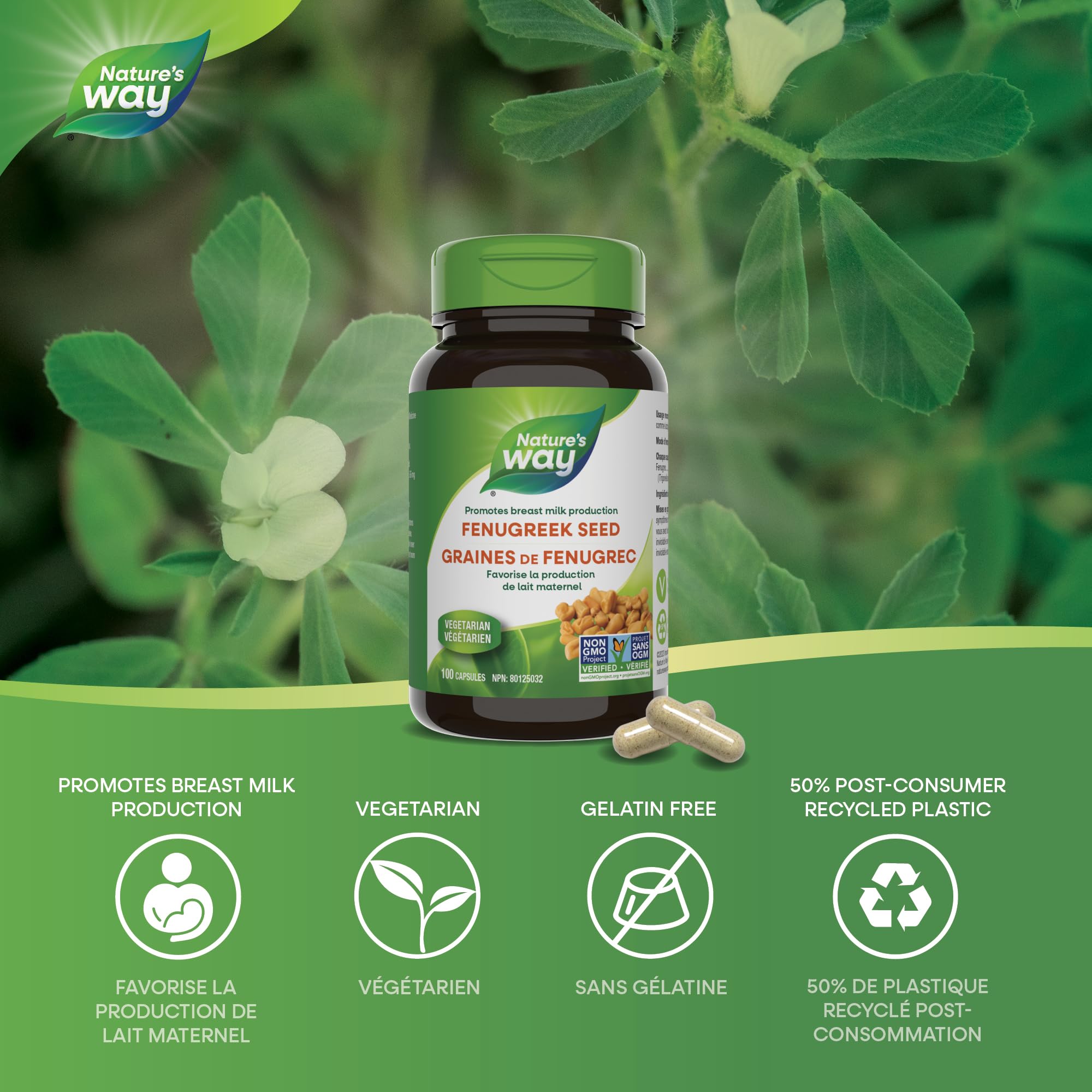 Foto 4 pulgar | Suplemento Nature's Way con Semillas de Fenogreco 100 Cápsulas - Venta Internacional