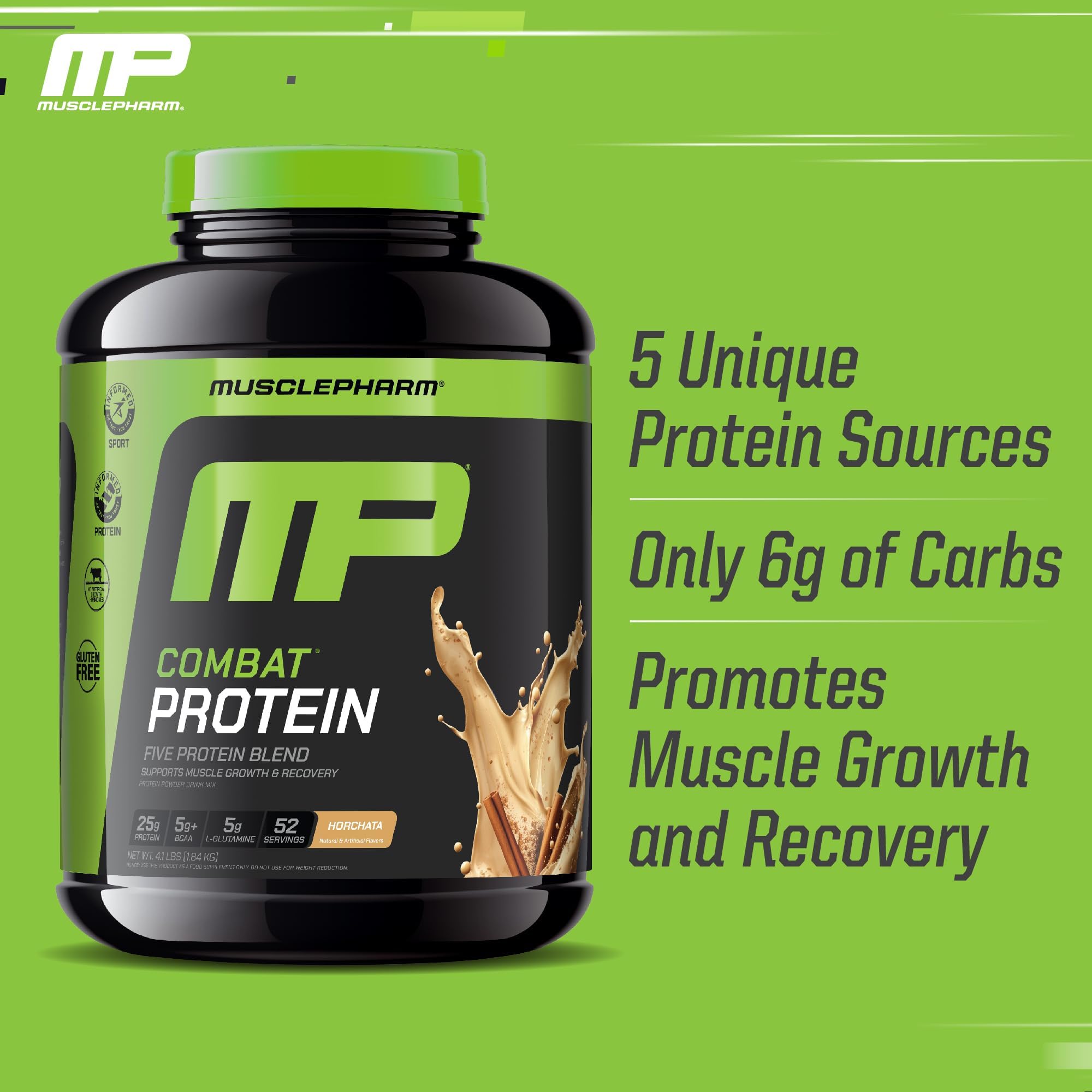 Foto 5 pulgar | Proteína en Polvo Muscle Pharm Combat Sabor Horchata 1.8 kg - Venta Internacional