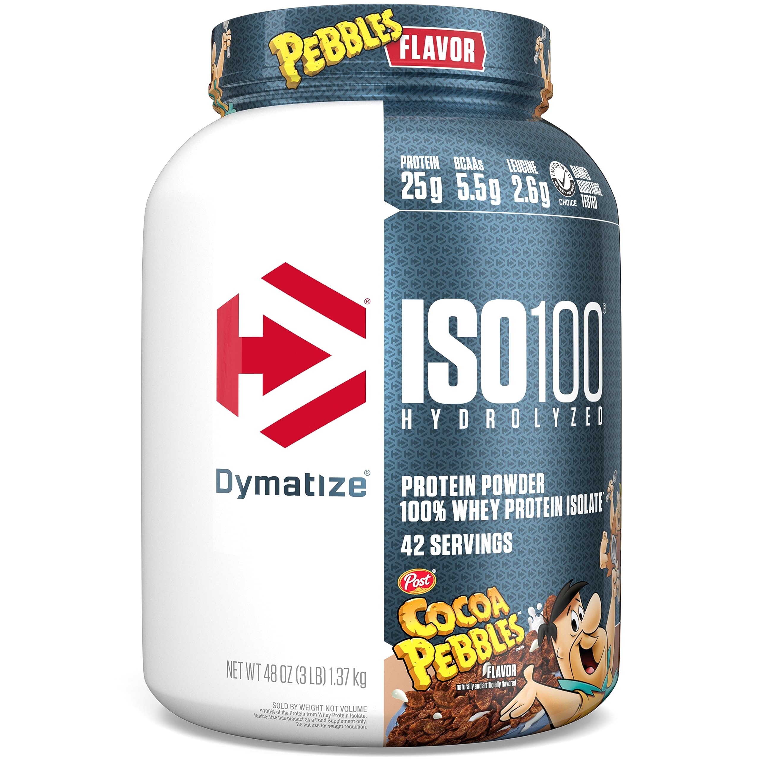 Foto 1 | Proteína de Suero en Polvo Dymatize Iso100 Sabor Cocoa Pebbles 1.3 kg - Venta Internacional