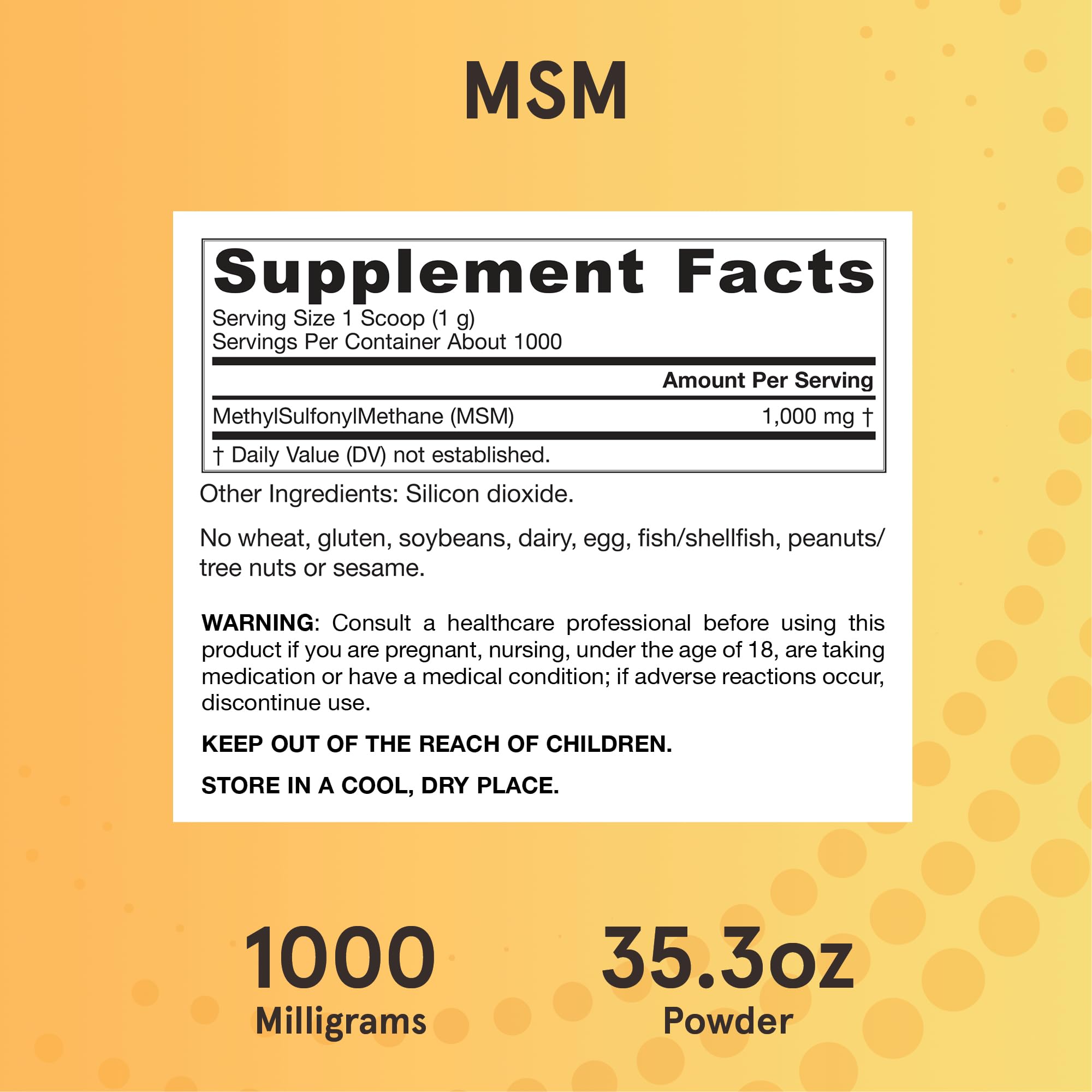 Foto 7 pulgar | Suplemento Jarrow Formulas Msm en Polvo 1000 mg 1 kg - Venta Internacional