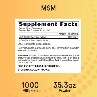 Foto 6 | Suplemento Jarrow Formulas Msm en Polvo 1000 mg 1 kg - Venta Internacional