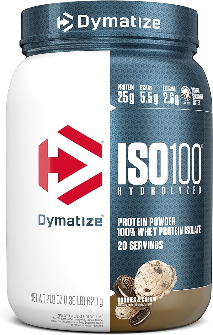Foto 2 pulgar | Proteína de Suero en Polvo Dymatize Iso100 Sabor Cookies & Cream 620 g - Venta Internacional