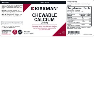 Foto 3 | Complemente Kirkman Calcium 250 Mg Con Vitamina D3 120 Tabletas - Venta Internacional.