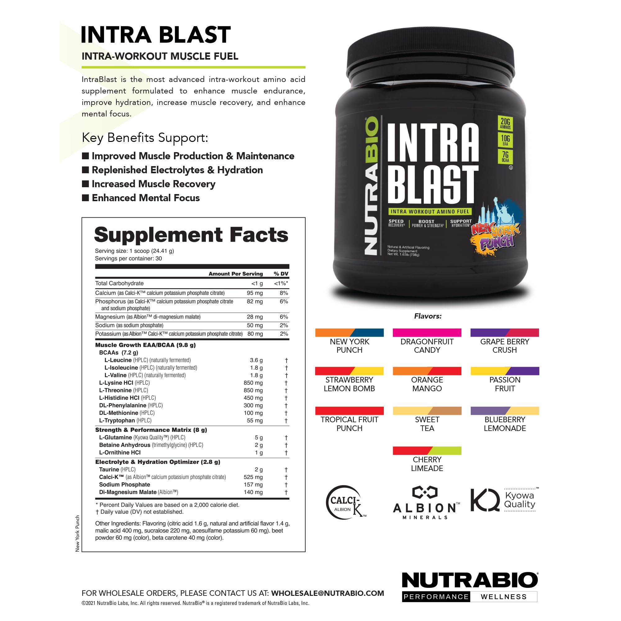 Foto 7 | Intra Blast Nutrabio 683 g-Venta Internacional