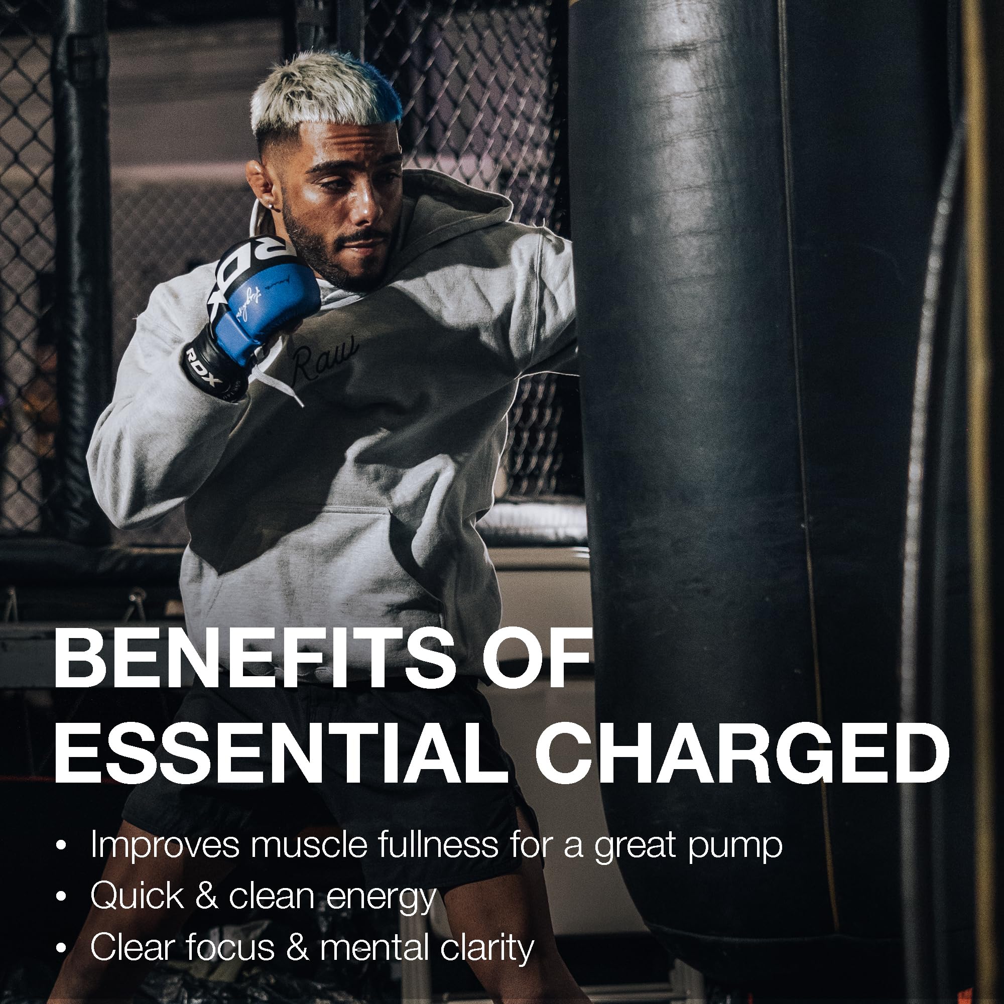 Foto 5 pulgar | Suplemento Para Antes Del Entrenamiento Raw Essential Charged Blue Rathberry - Venta Internacional.