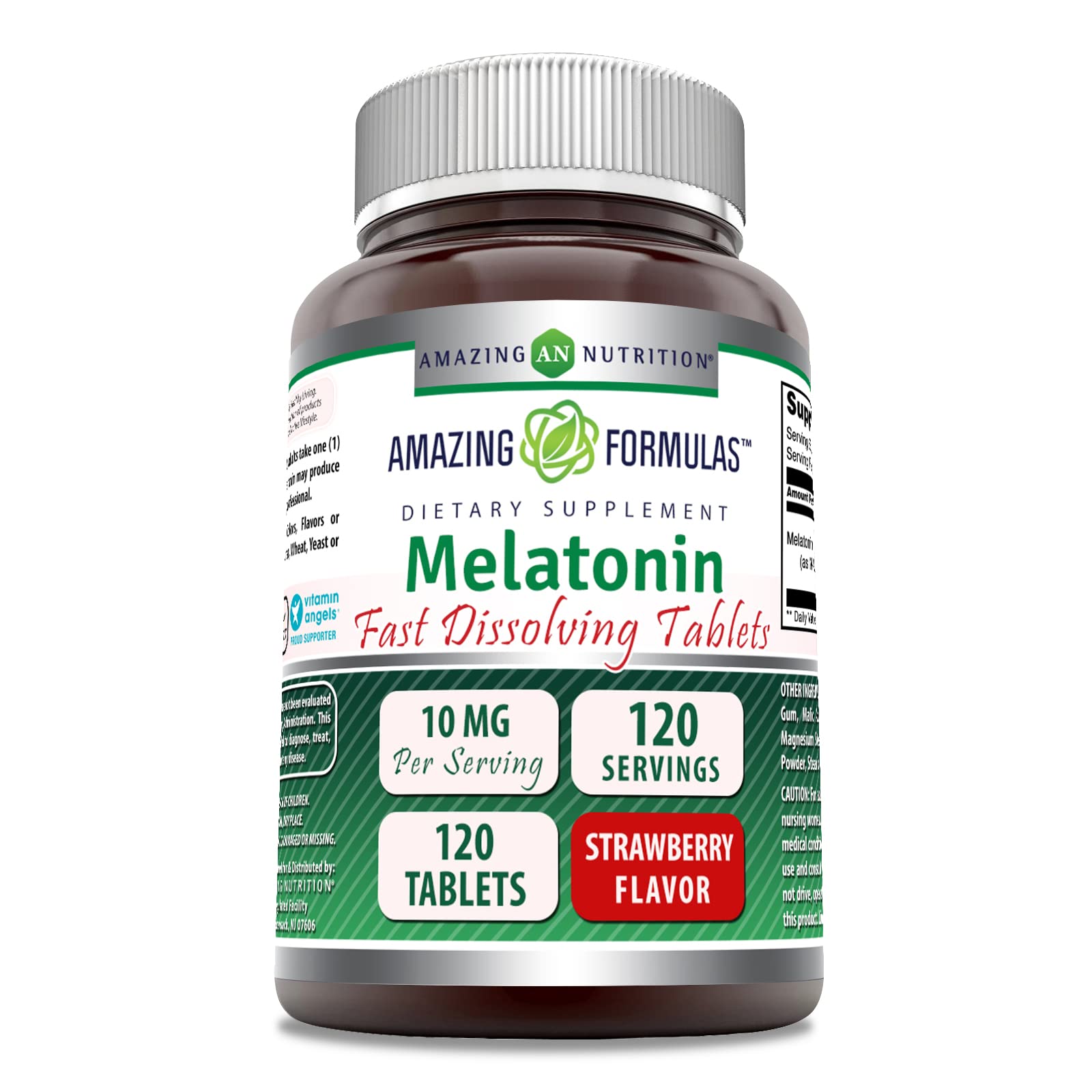 Foto 2 pulgar | Suplemento Amazing Nutrition Fórmulas de Melatonina 10 mg 120 Tabletas - Venta Internacional