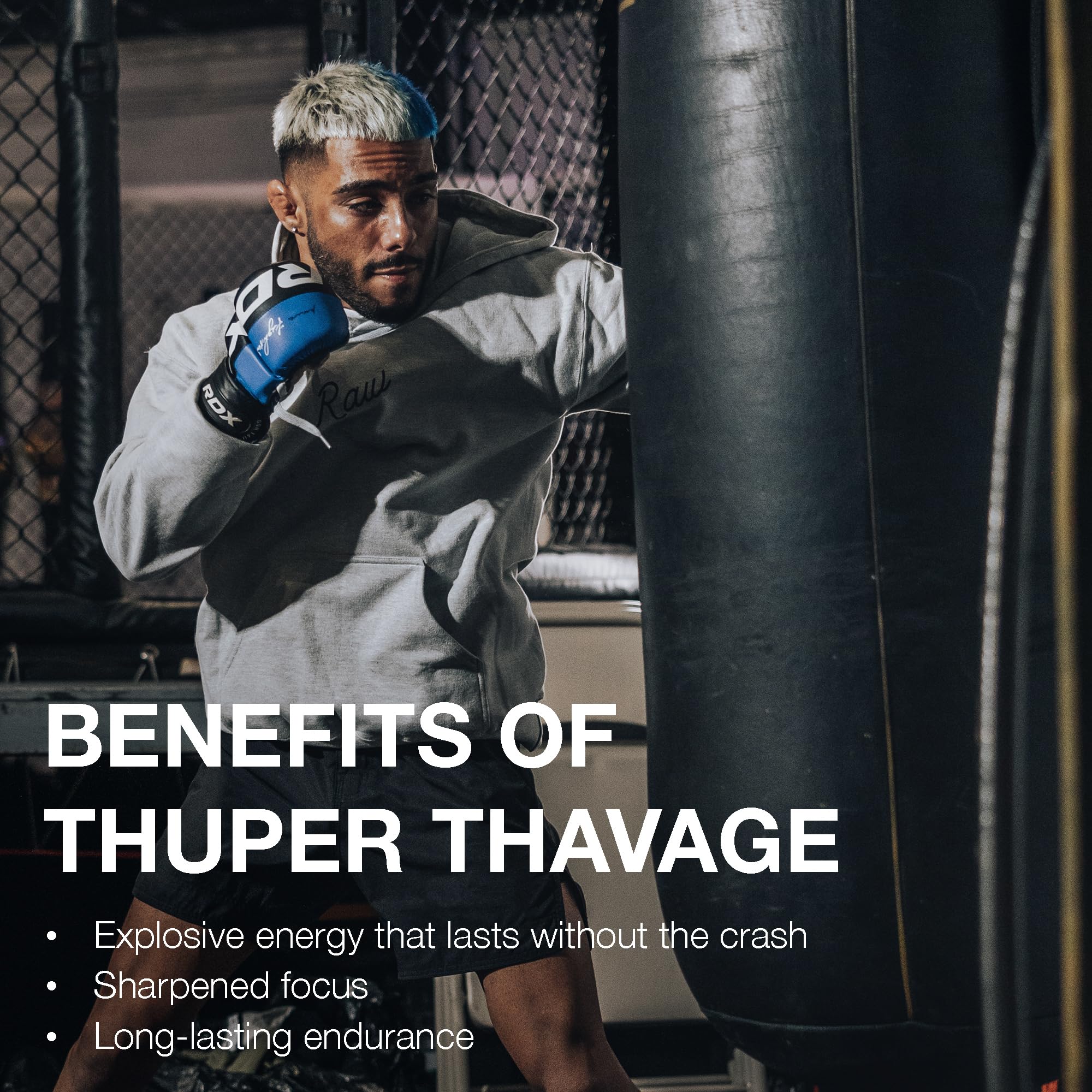 Foto 5 pulgar | Polvo Para Antes Del Entrenamiento Raw Thuper Thavage Con Creatina  20 Dosis - Venta Internacional.