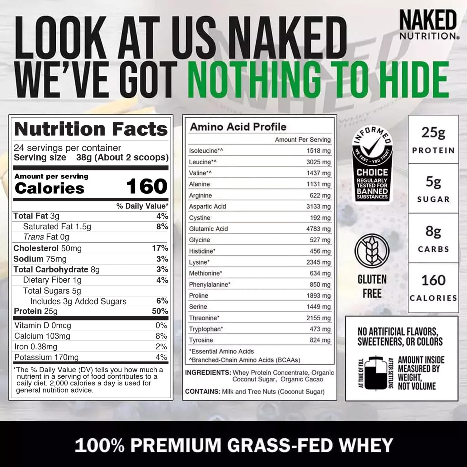 Foto 6 pulgar | Proteína en Polvo Naked Whey Chocolate 907g - Venta Internacional