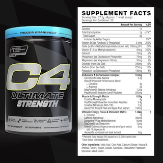 Foto 2 | Polvo Preentrenamiento Cellucor C4 Ultimate Strength 20 Porciones - Venta Internacional
