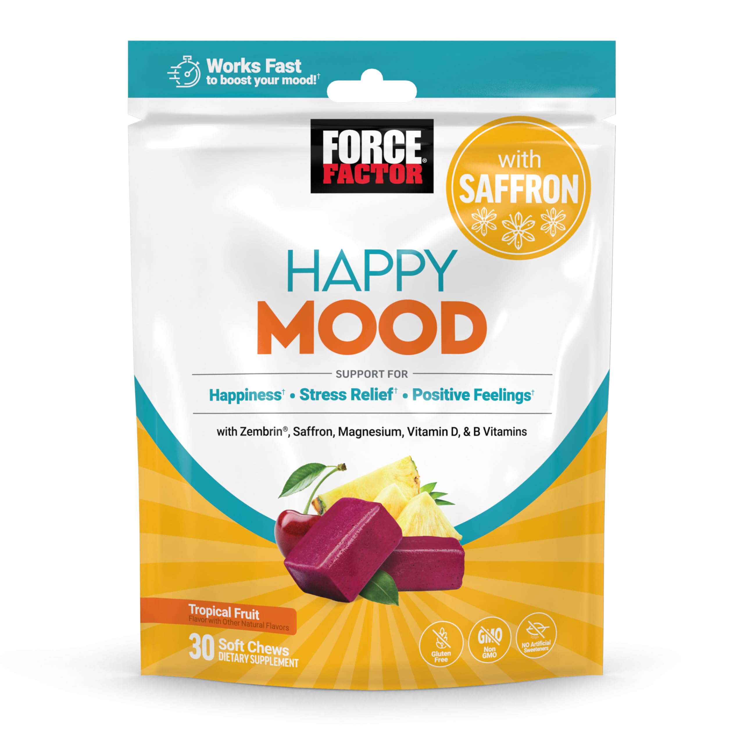 Foto 1 | Suplemento Force Factor Happy Mood 30 Comprimidos Masticables - Venta Internacional
