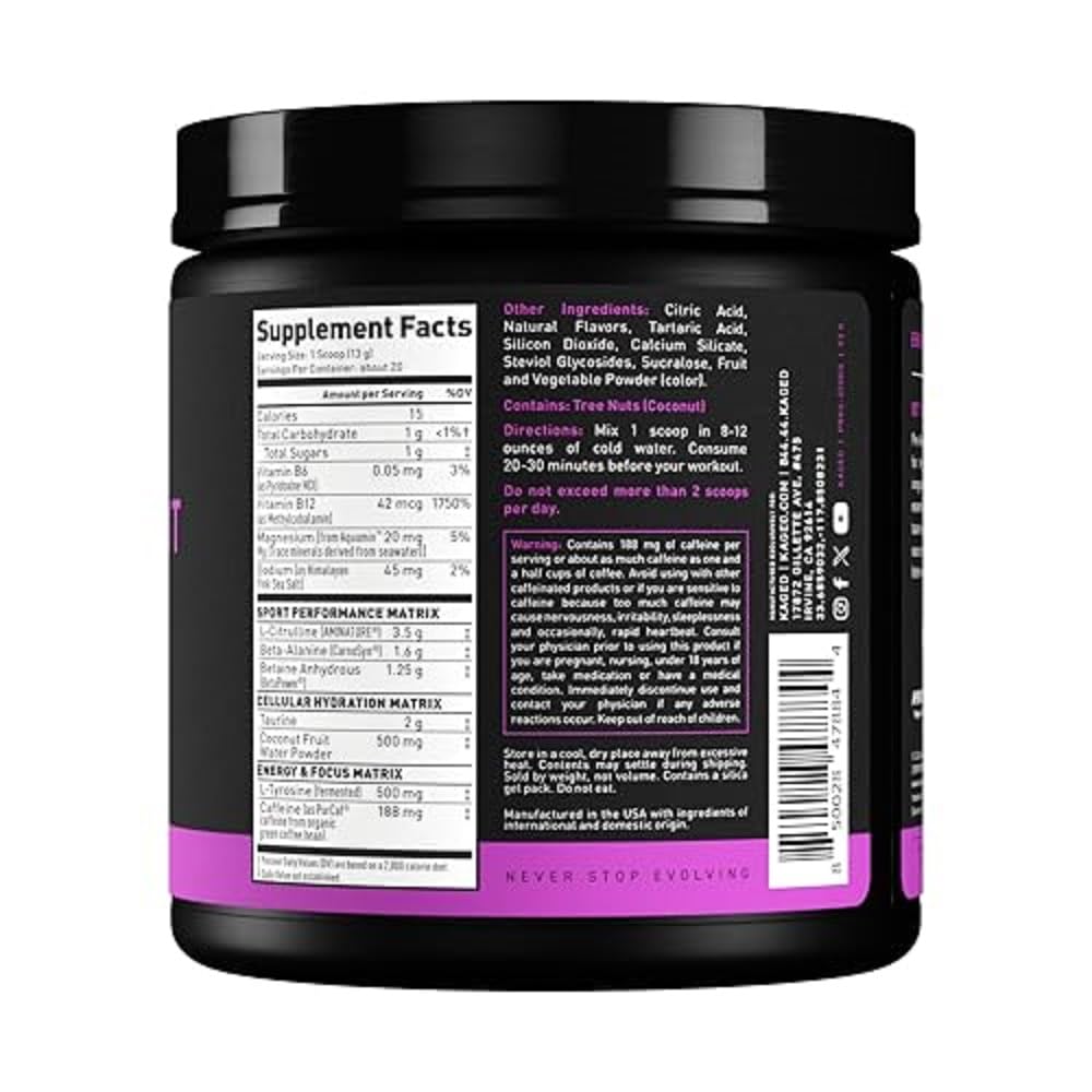 Foto 2 | Polvo Pre Workout Kaged Pre-kaged Sport Glacier Grape  20 Unidades - Venta Internacional.