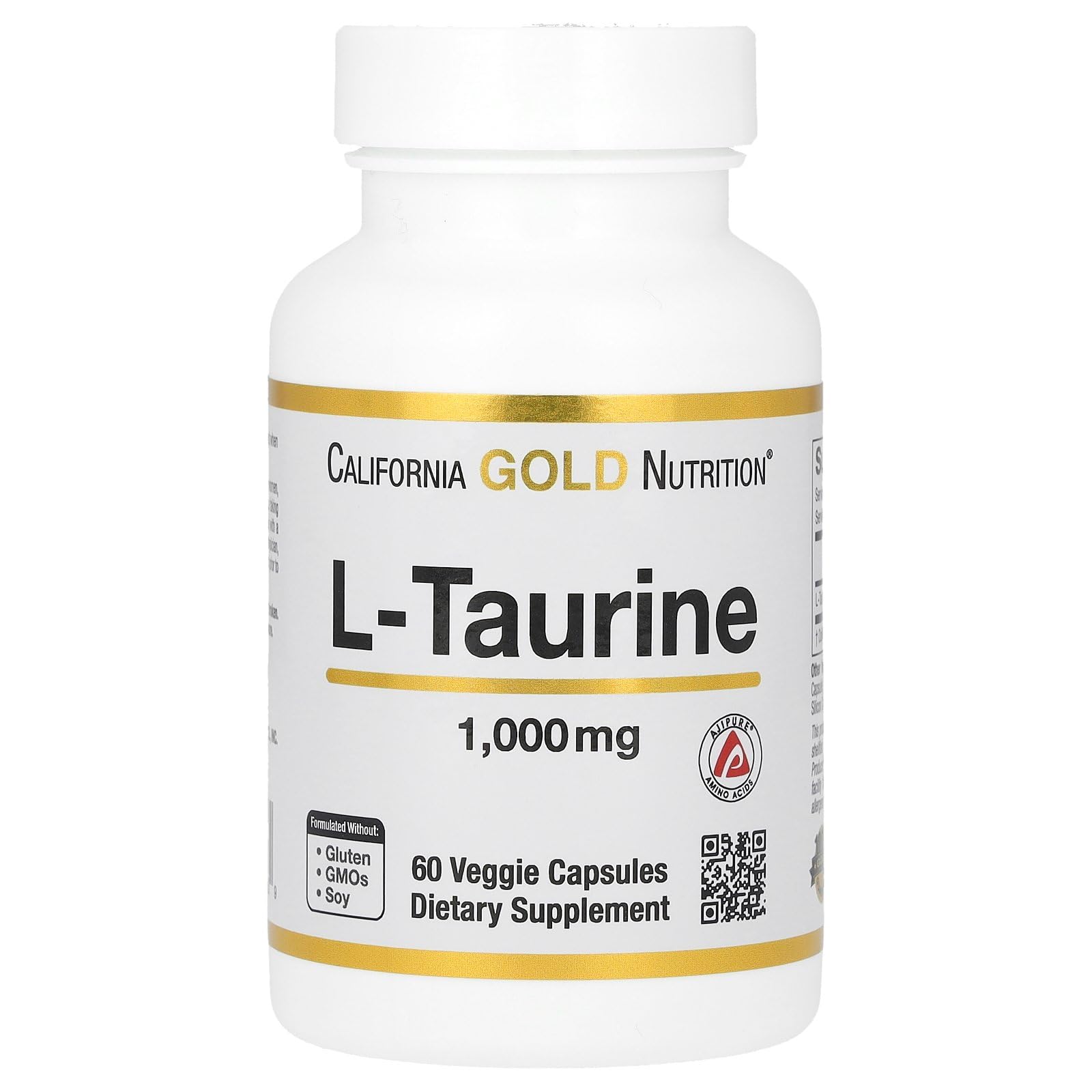 Foto 2 pulgar | Suplemento California Gold Nutrition L-taurina 1000 Mg 60 Cápsulas - Venta Internacional.