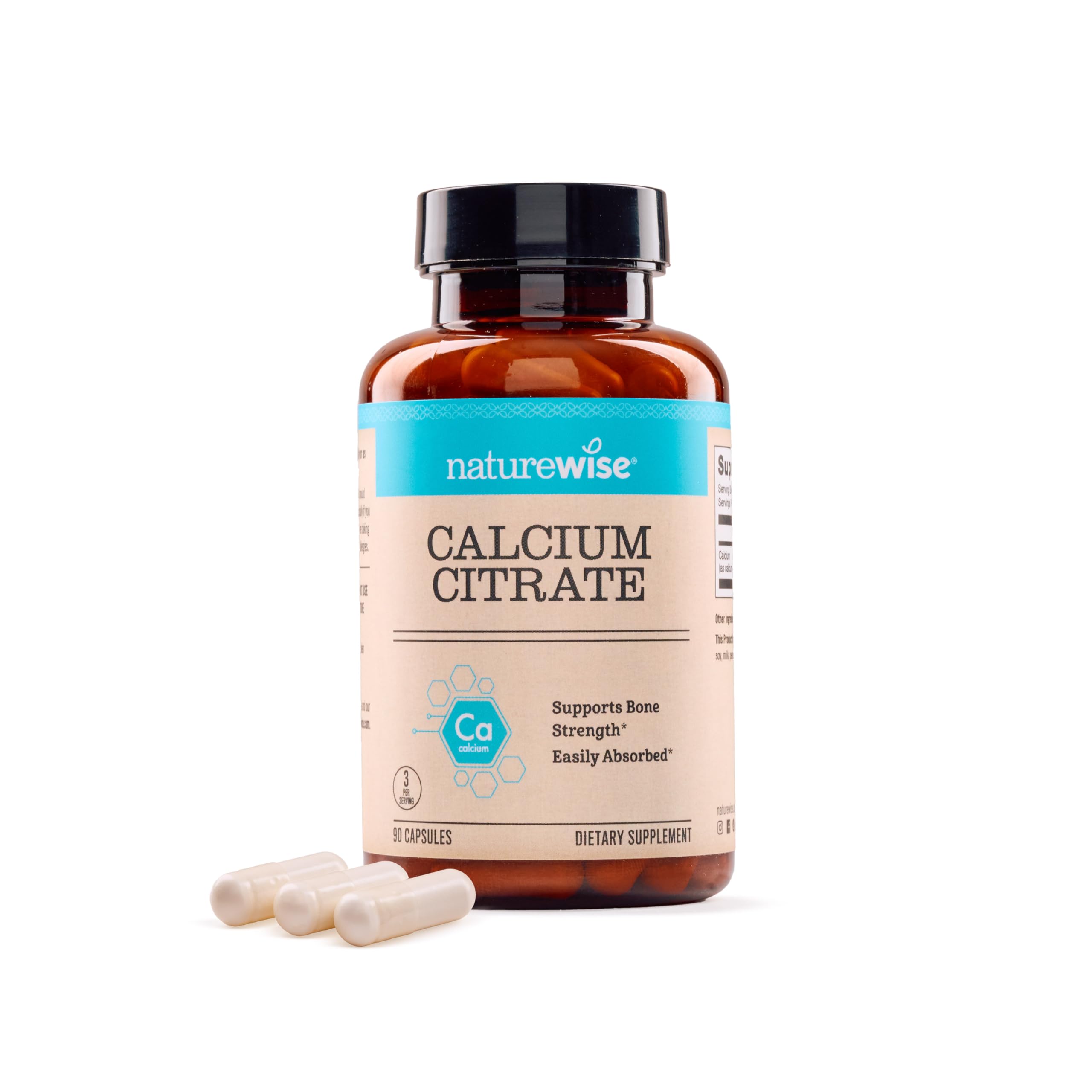 Foto 1 | Suplemento De Citrato De Calcio Naturewise 500 Mg 90 Cápsulas - Venta Internacional.