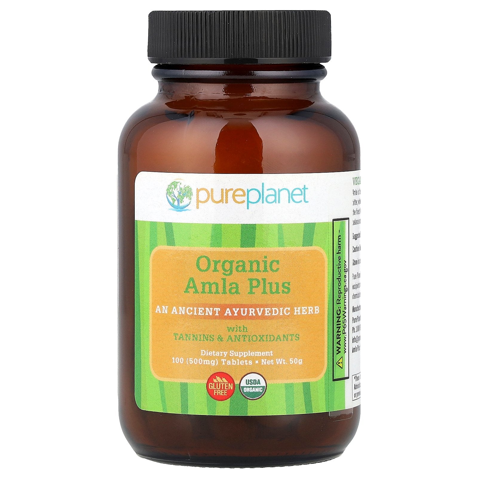Foto 2 pulgar | Suplemento Pure Planet Organic Amla Plus 100 Tabletas - Venta Internacional.