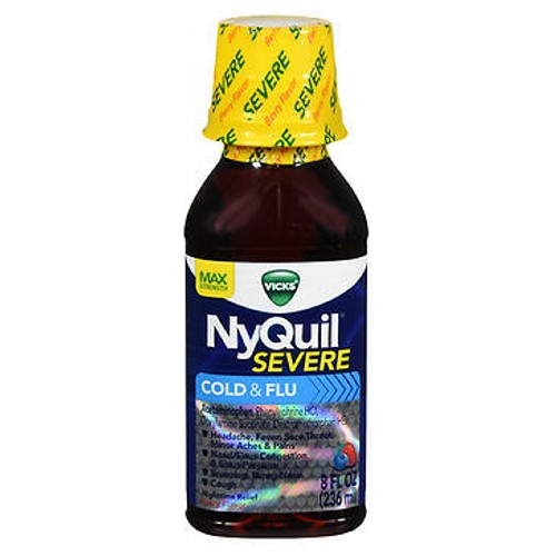 Foto 2 pulgar | Líquido Medicine Vicks Nyquil Para Resfriados Graves Y Gripe  237 Ml  Bayas - Venta Internacional.