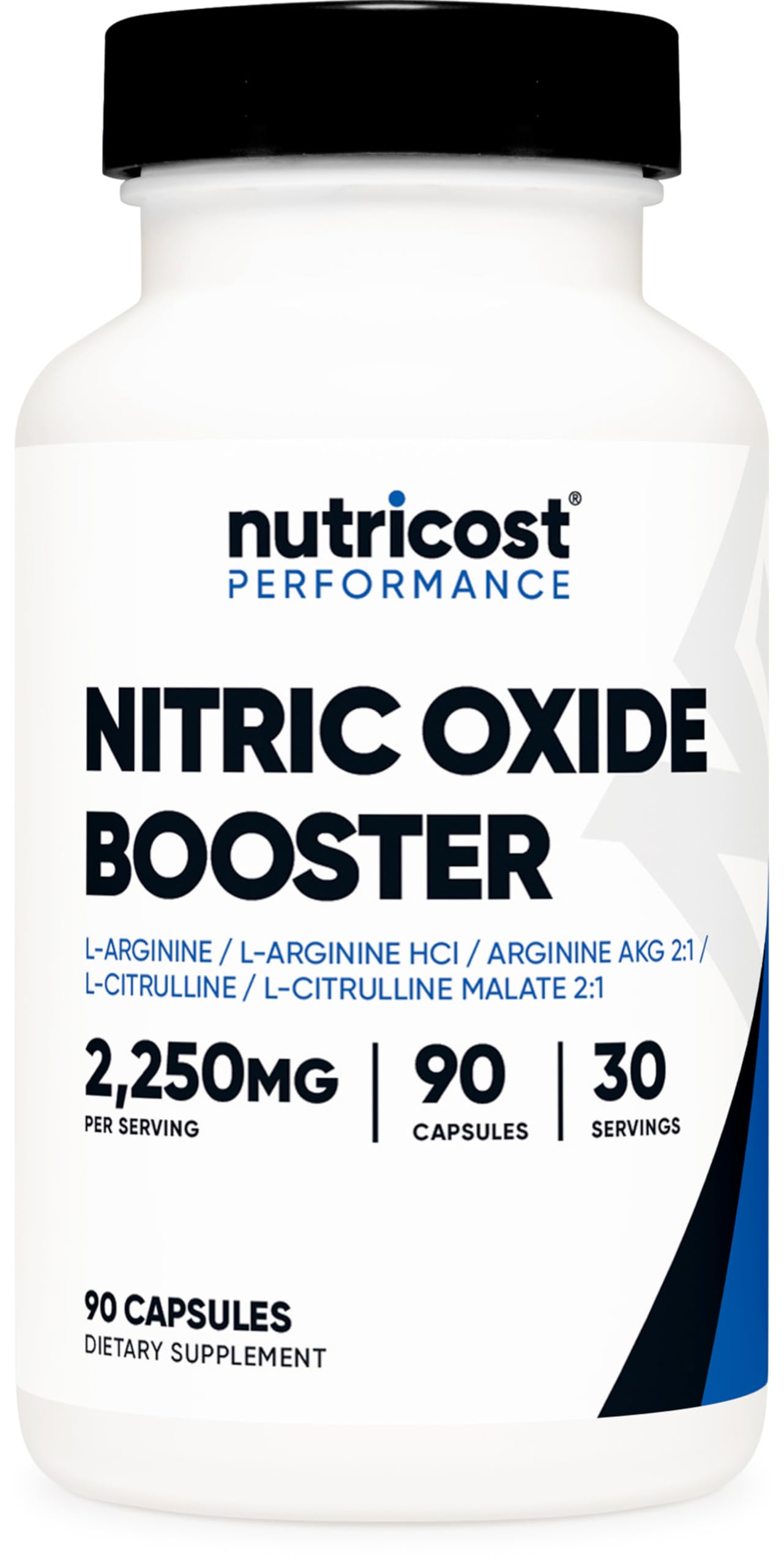 Foto 2 pulgar | Suplemento Nutricost Nitric Oxide Booster 2250 Mg 90 Cápsulas - Venta Internacional.