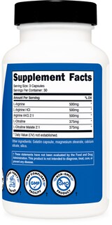 Foto 5 | Suplemento Nutricost Nitric Oxide Booster 2250 Mg 90 Cápsulas - Venta Internacional.