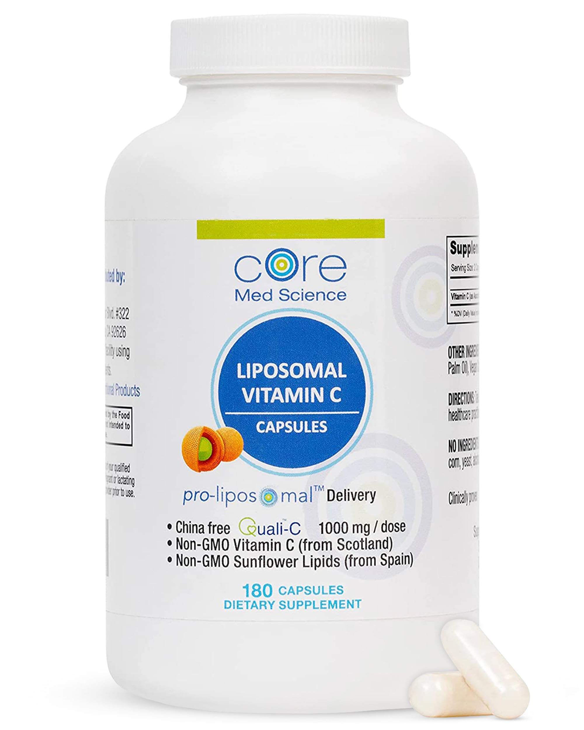 Foto 2 pulgar | Suplemento Core Med Science De Vitamina C Liposomal 1000 Mg 180 Cápsulas - Venta Internacional.