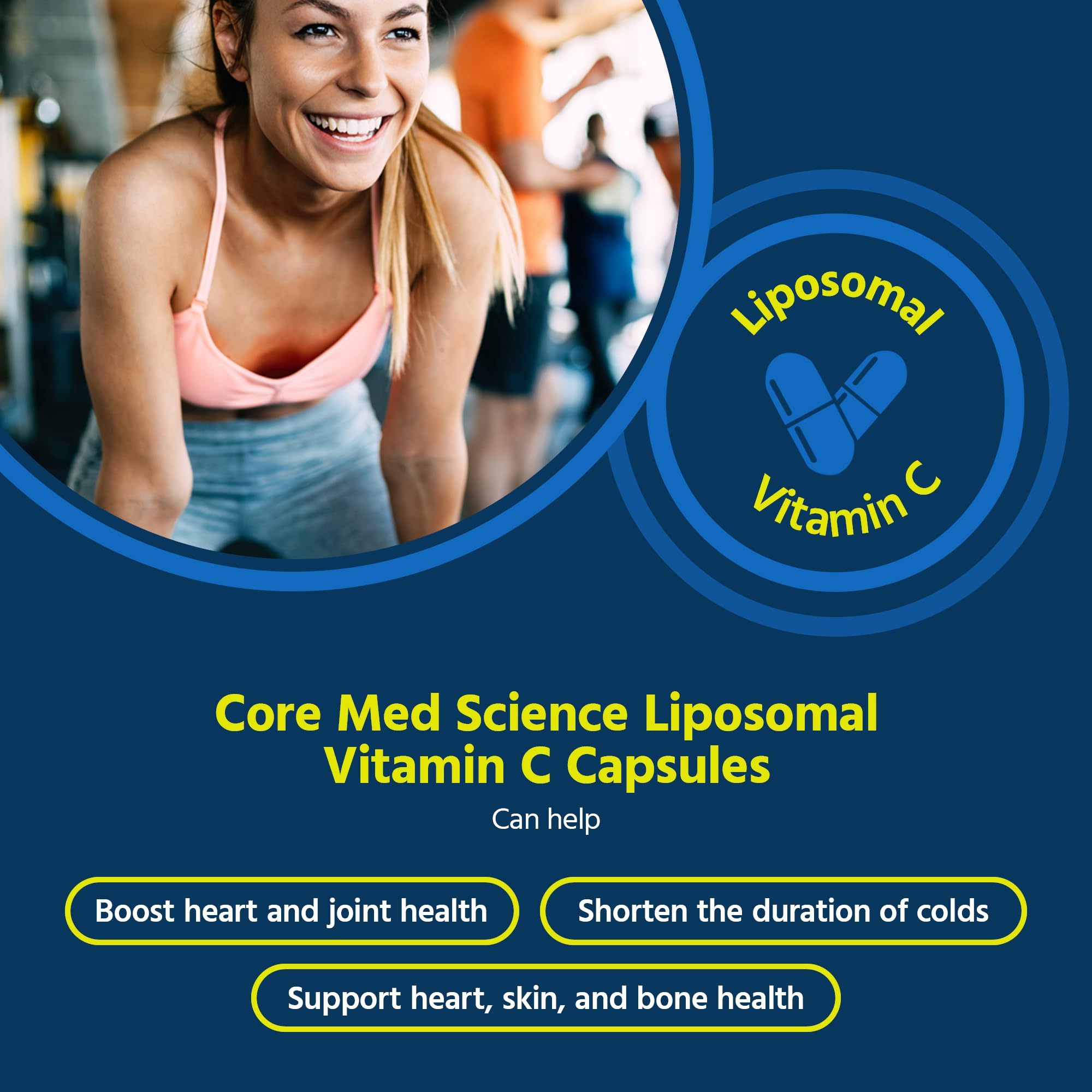Foto 3 pulgar | Suplemento Core Med Science De Vitamina C Liposomal 1000 Mg 180 Cápsulas - Venta Internacional.