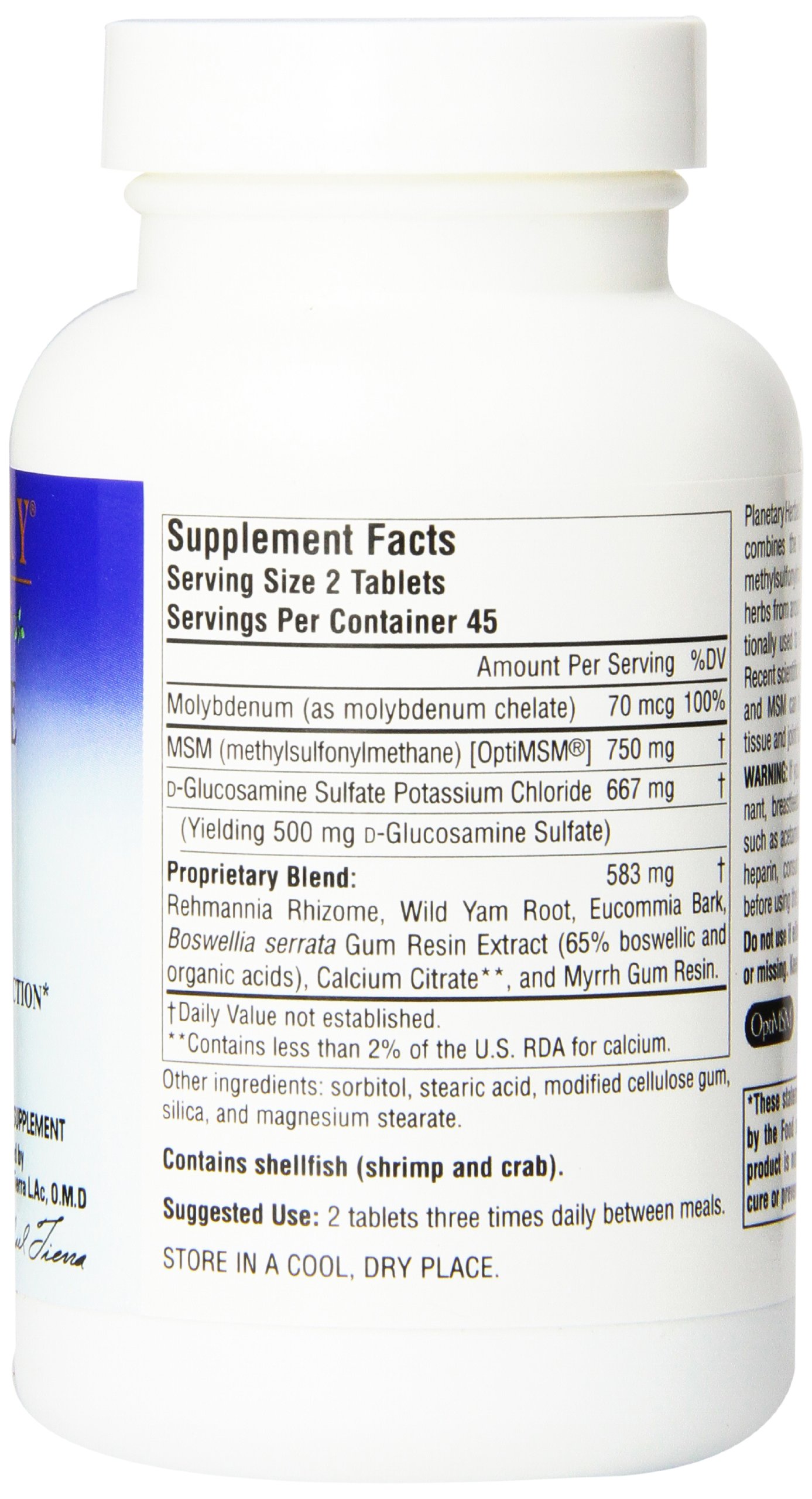 Foto 4 pulgar | Suplemento Planetary Herbals Glucosamine Msm 90 Comprimidos - Venta Internacional.