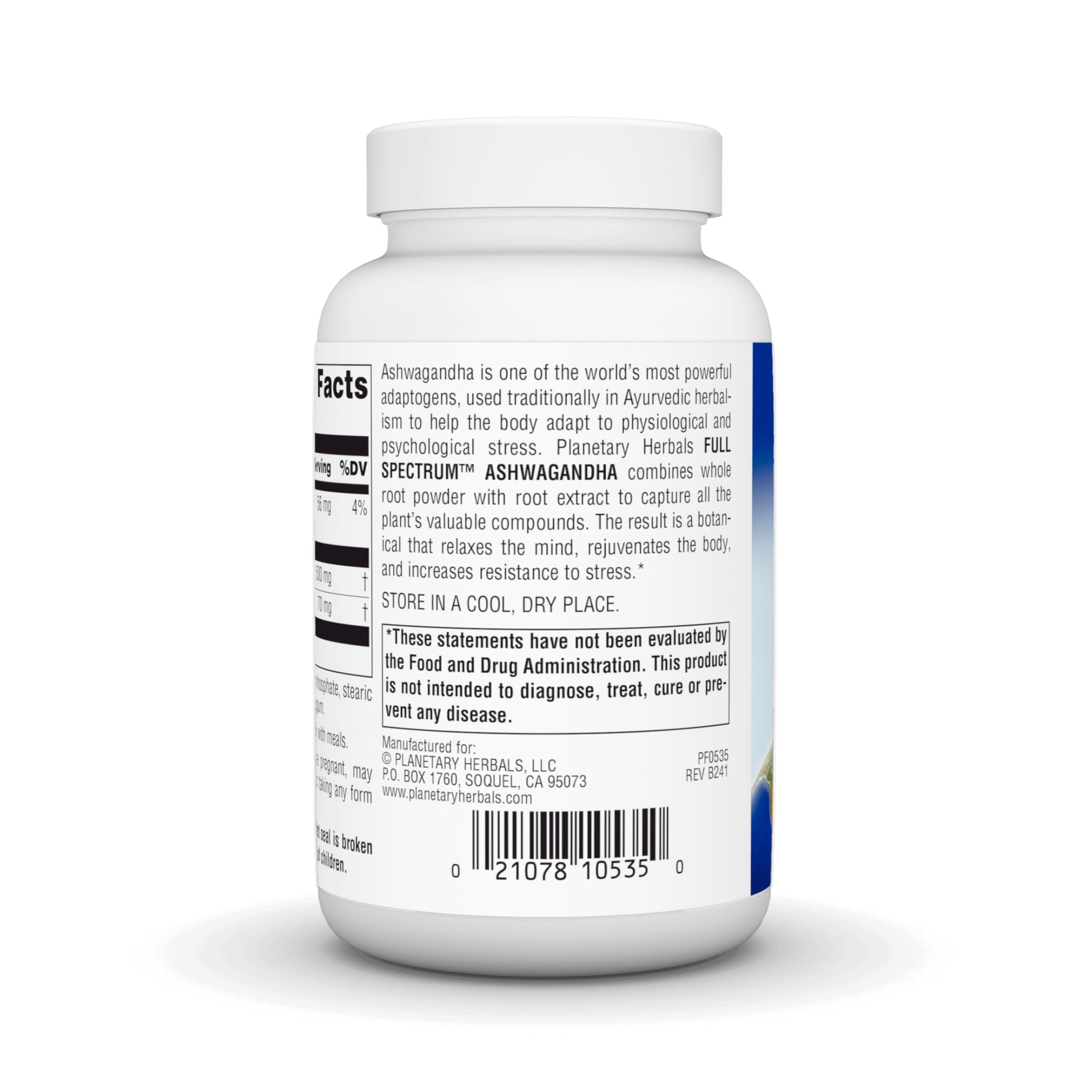 Foto 3 | Suplemento Planetary Herbals De Ashwagandha De Espectro Completo 570 Mg - Venta Internacional.