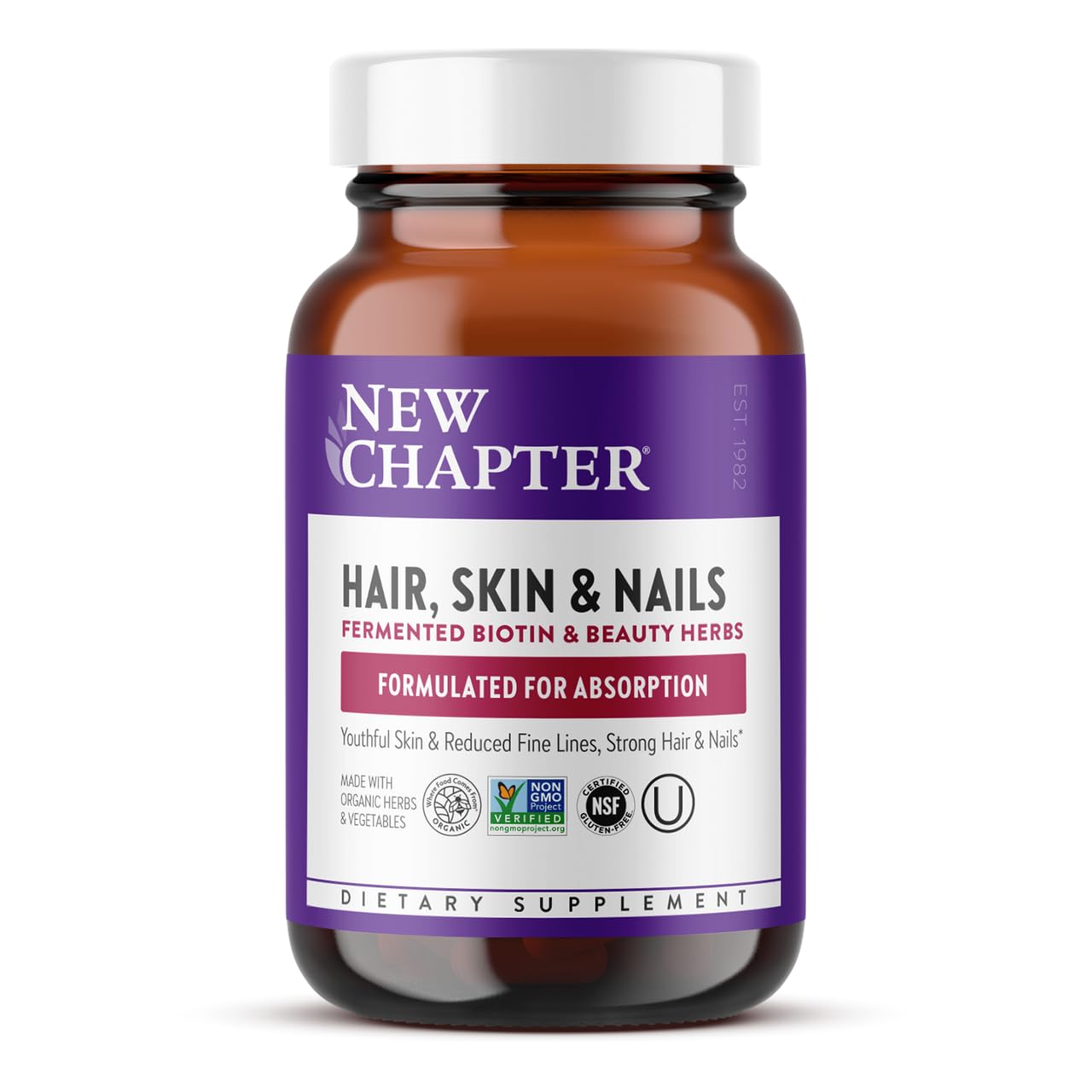 Foto 2 pulgar | Suplemento New Chapter Hair Skin & Nails 30 Cápsulas - Venta Internacional.