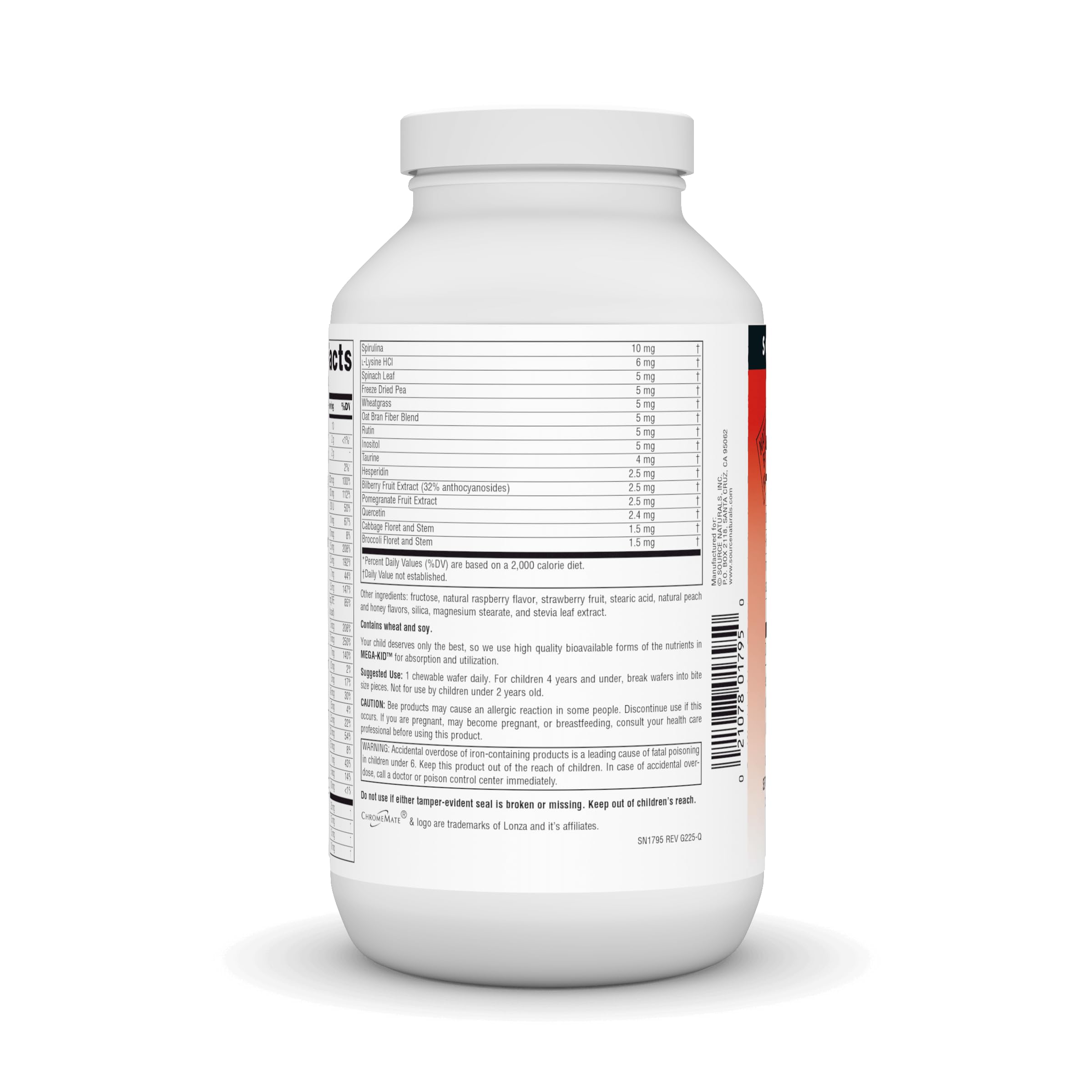 Foto 4 pulgar | Multivitamínico Masticable Source Naturals Mega-kid De 2 A 10 Años - Venta Internacional.