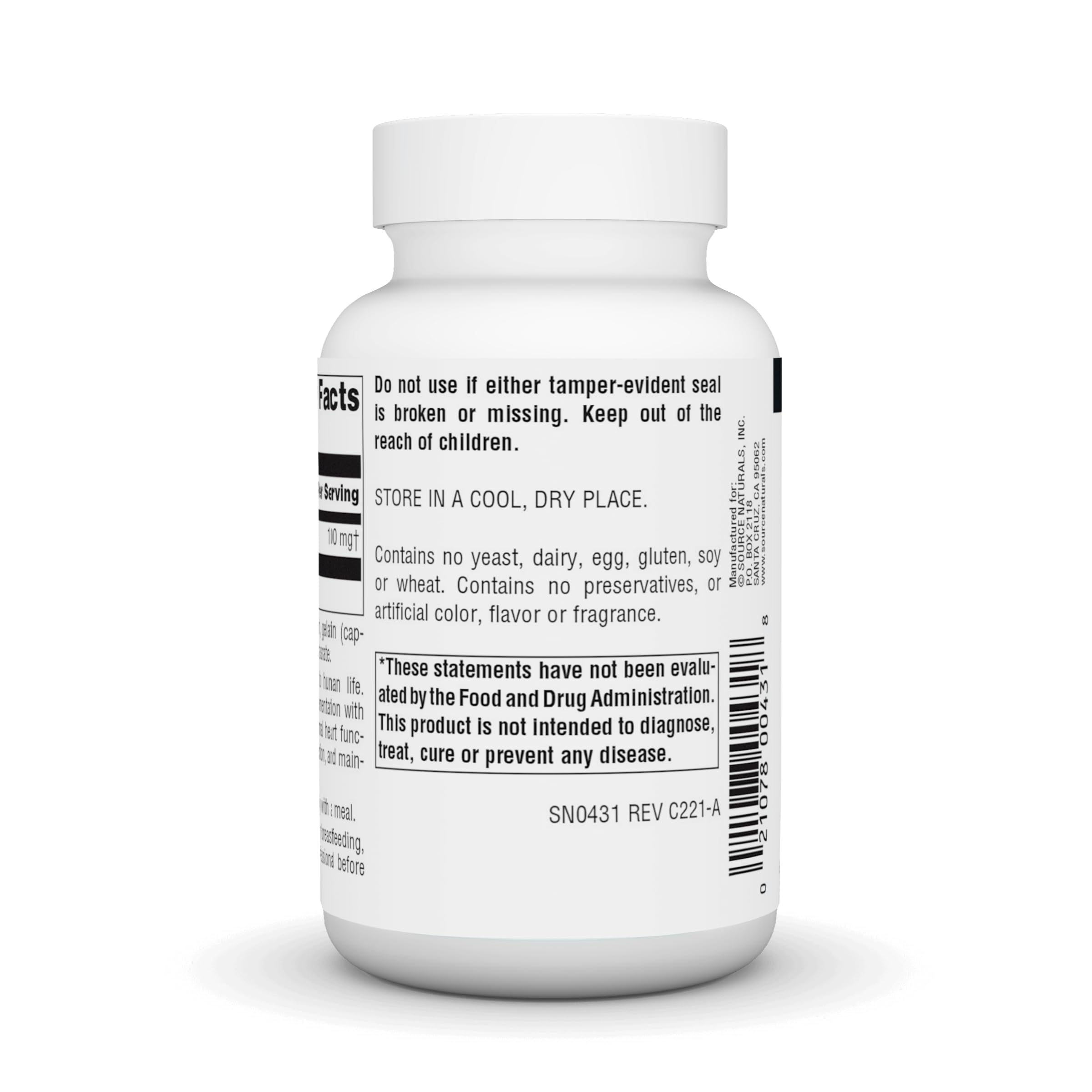 Foto 4 pulgar | Coenzima Q10 De Supplement Source Naturals  100 Mg  90 Cápsulas - Venta Internacional.