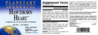 Foto 4 | Suplemento Planetary Herbals Hawthorn Heart 900 Mg - 120 Comprimidos - Venta Internacional.