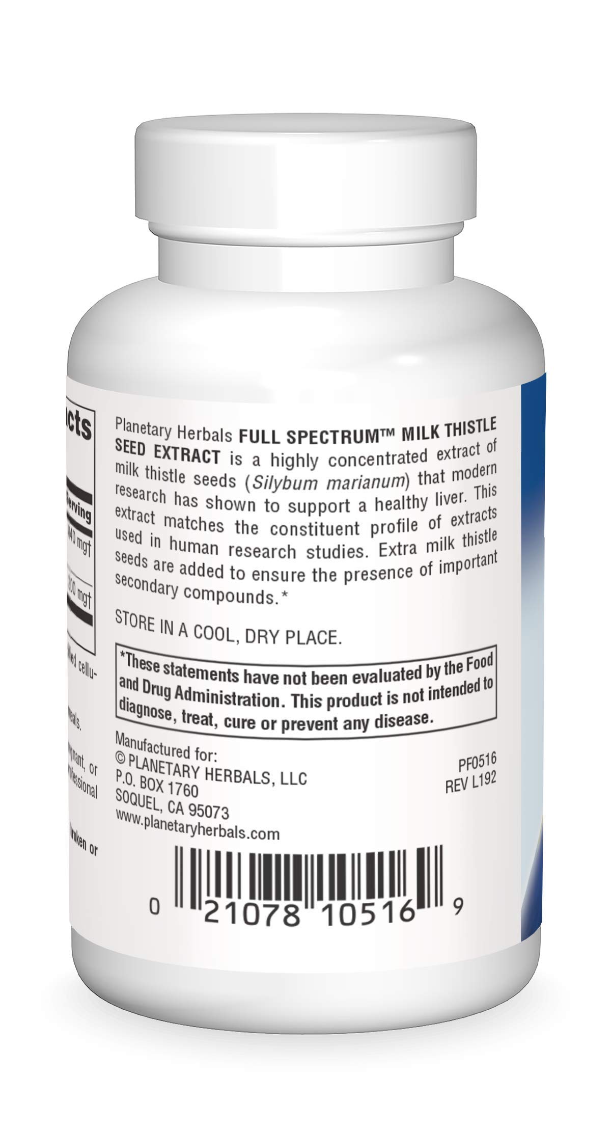 Foto 3 pulgar | Suplemento De Extracto De Semilla De Cardo Mariano De Planetary Herbals 260 Mg - Venta Internacional.