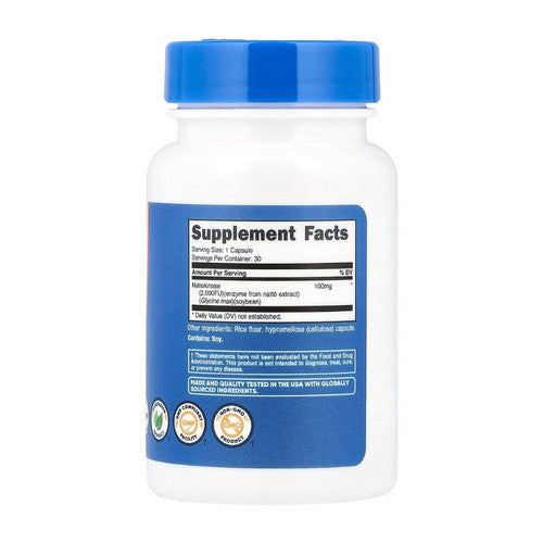 Foto 3 pulgar | Suplemento Nutricost  Cápsulas De Nattokinasa  100 Mg  30 Unidades - Venta Internacional.