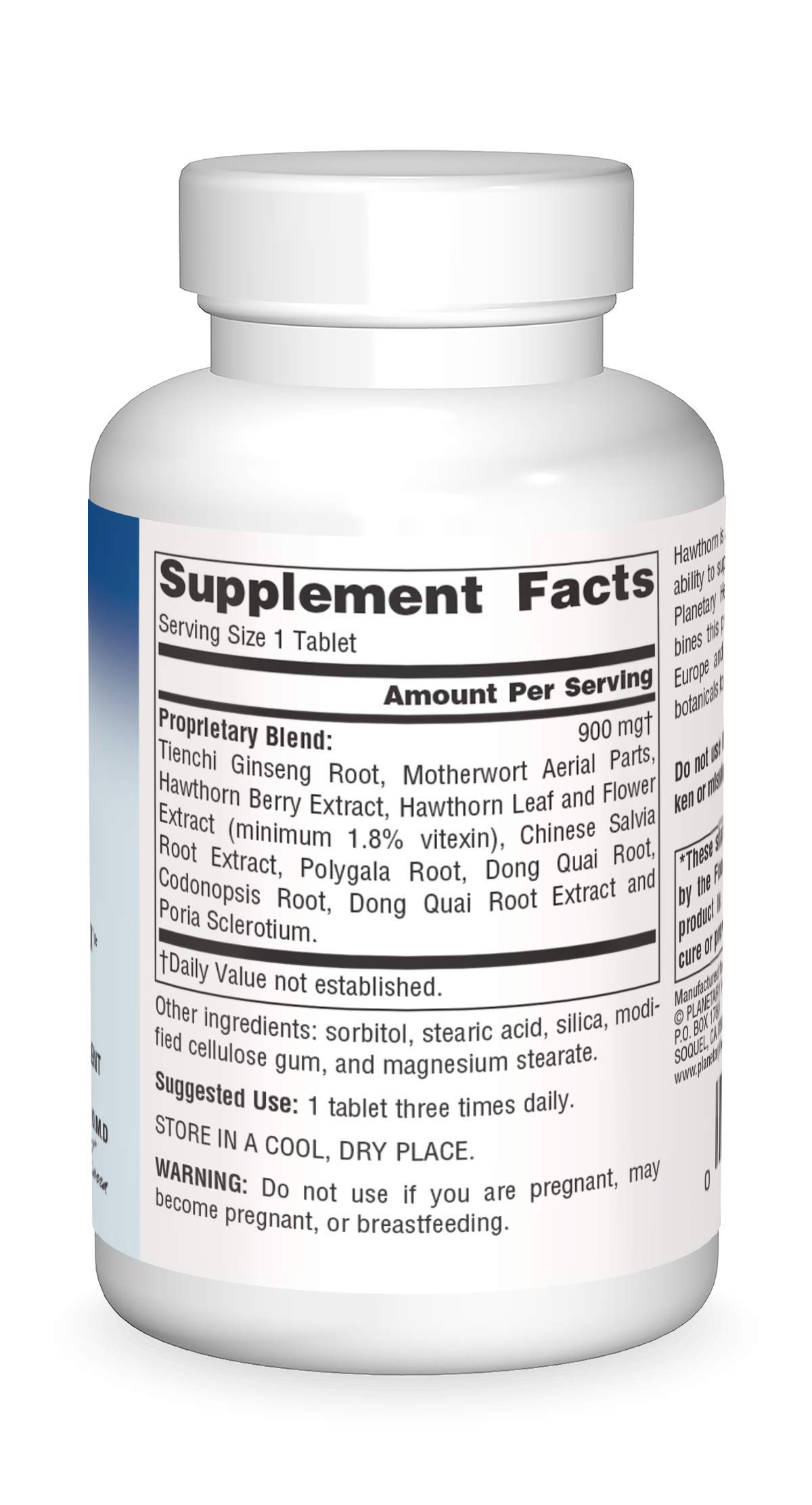 Foto 4 pulgar | Suplemento Planetary Herbals Hawthorn Heart 60 Comprimidos - Venta Internacional.