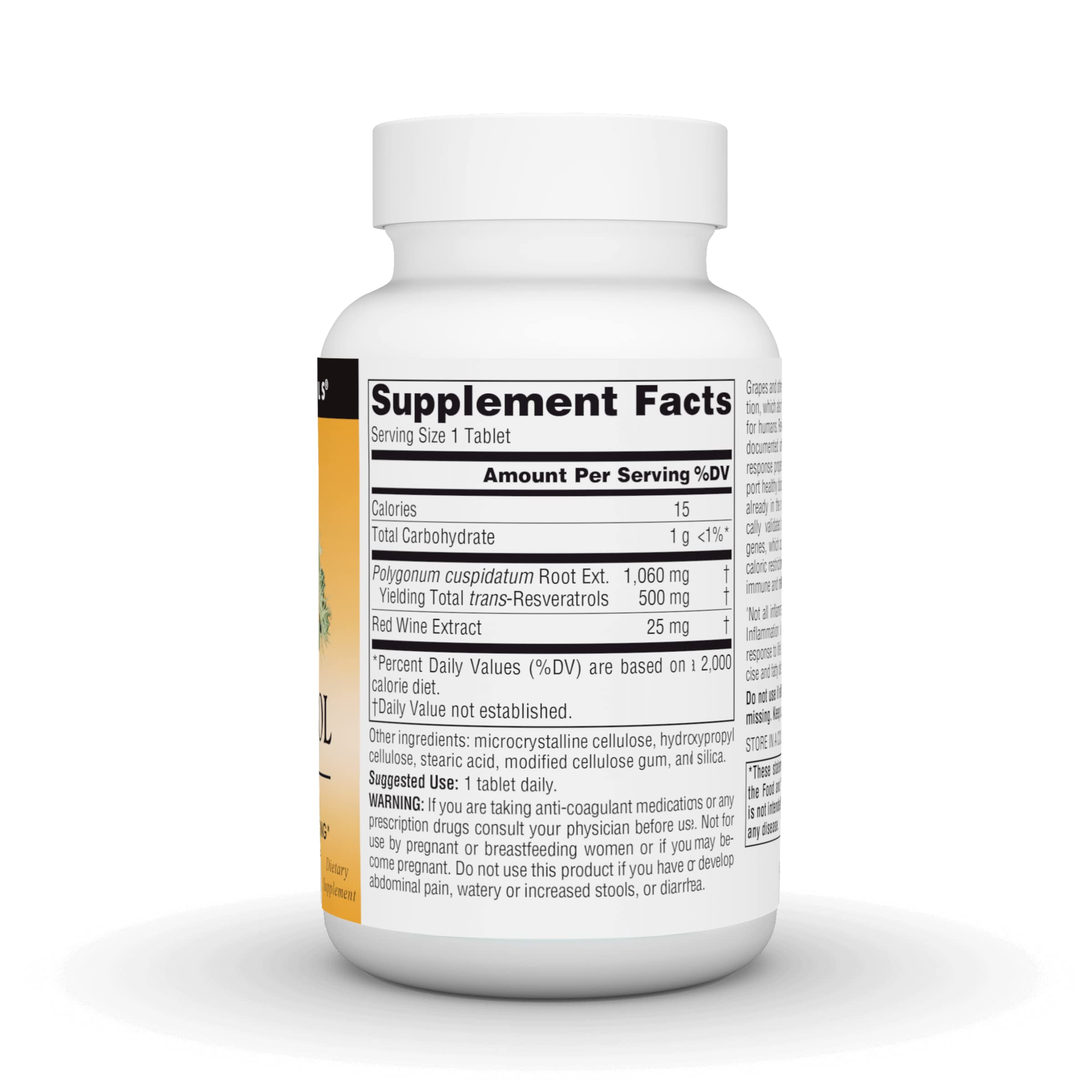 Foto 3 pulgar | Supplement Source Naturals Resveratrol 550 500 Mg - 30 Tabletas - Venta Internacional.